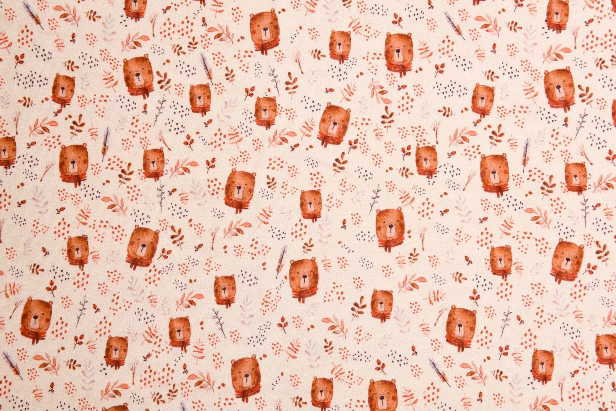 Alpine Fleece Bears Print Fabric- 5001