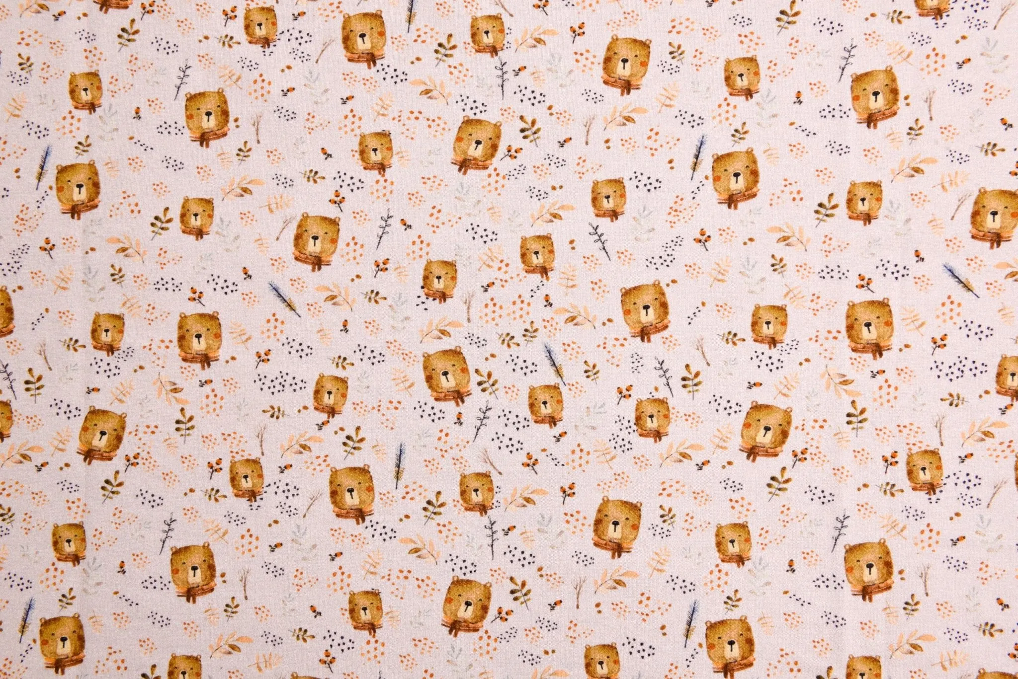 Alpine Fleece Bears Print Fabric- 5001