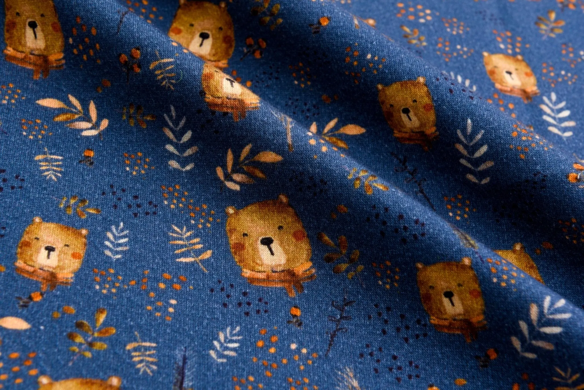 Alpine Fleece Bears Print Fabric- 5001