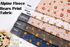 Alpine Fleece Bears Print Fabric- 5001