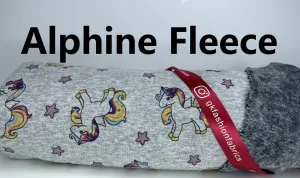 Alpine Fleece Colorful  Unicorn Print  Fabric