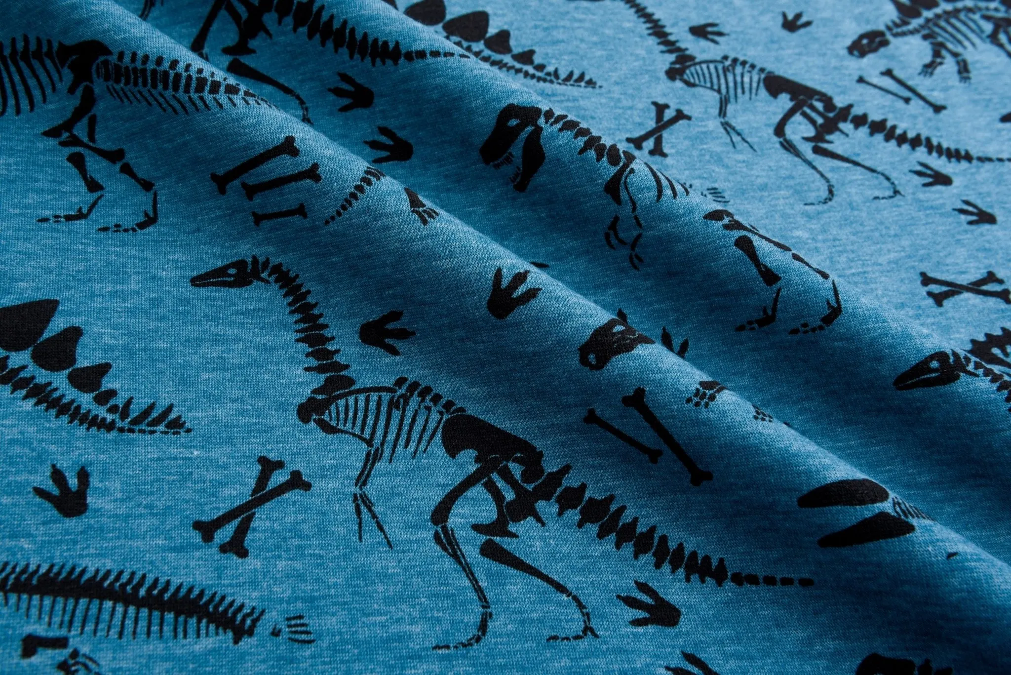 Alpine Fleece Dinosaur Bones Print Fabric