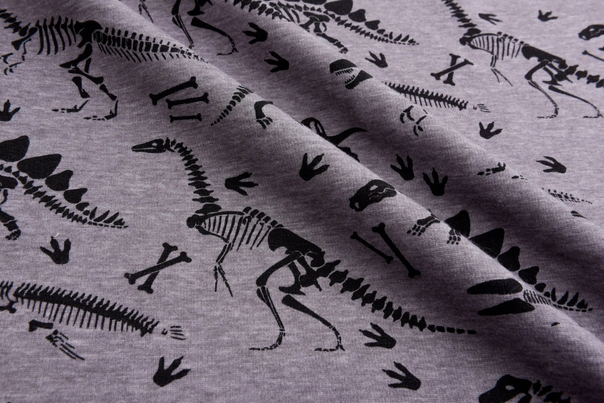 Alpine Fleece Dinosaur Bones Print Fabric