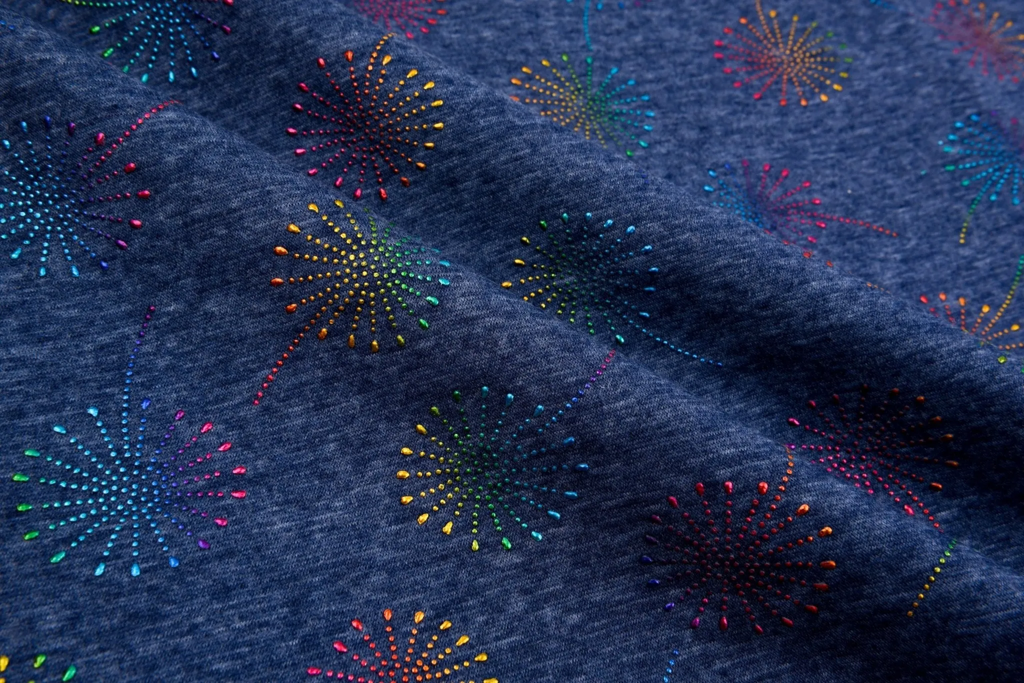 Alpine Fleece Fireworks Dew Drops Fabric- 18491