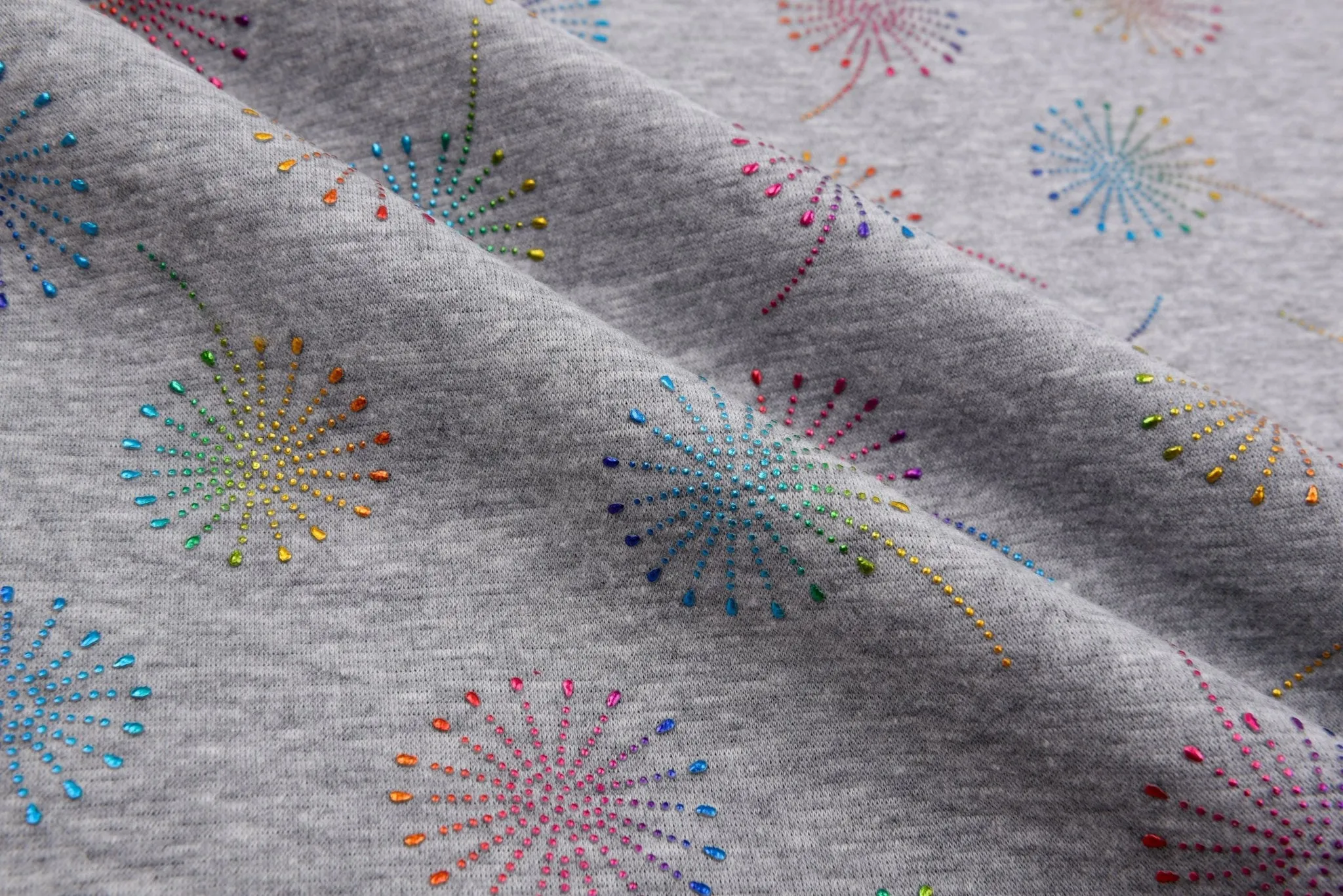 Alpine Fleece Fireworks Dew Drops Fabric- 18491