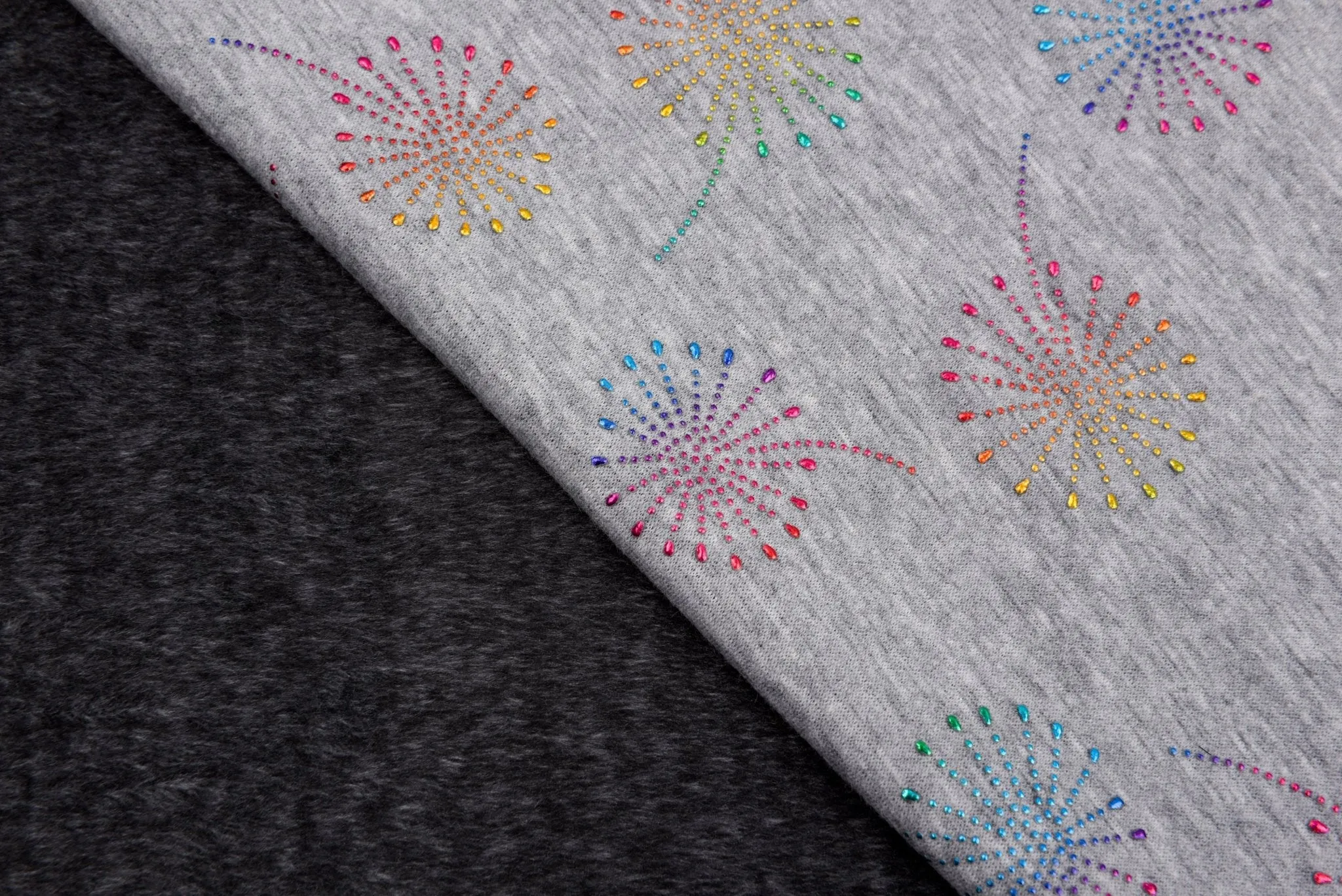 Alpine Fleece Fireworks Dew Drops Fabric- 18491