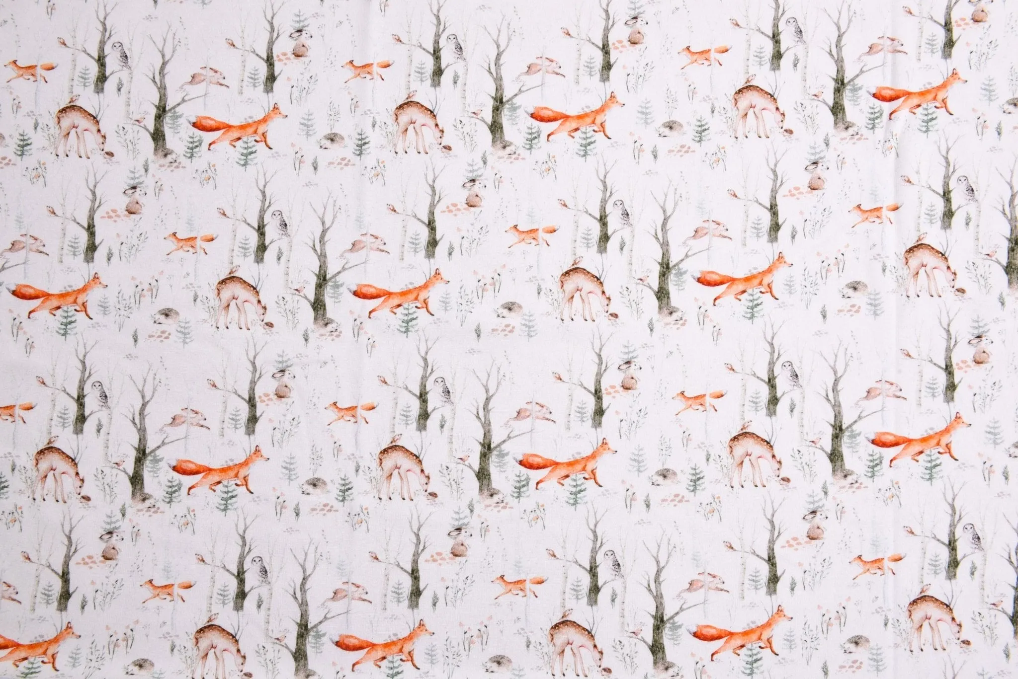 Alpine Fleece Forest Print Fabric- 5000