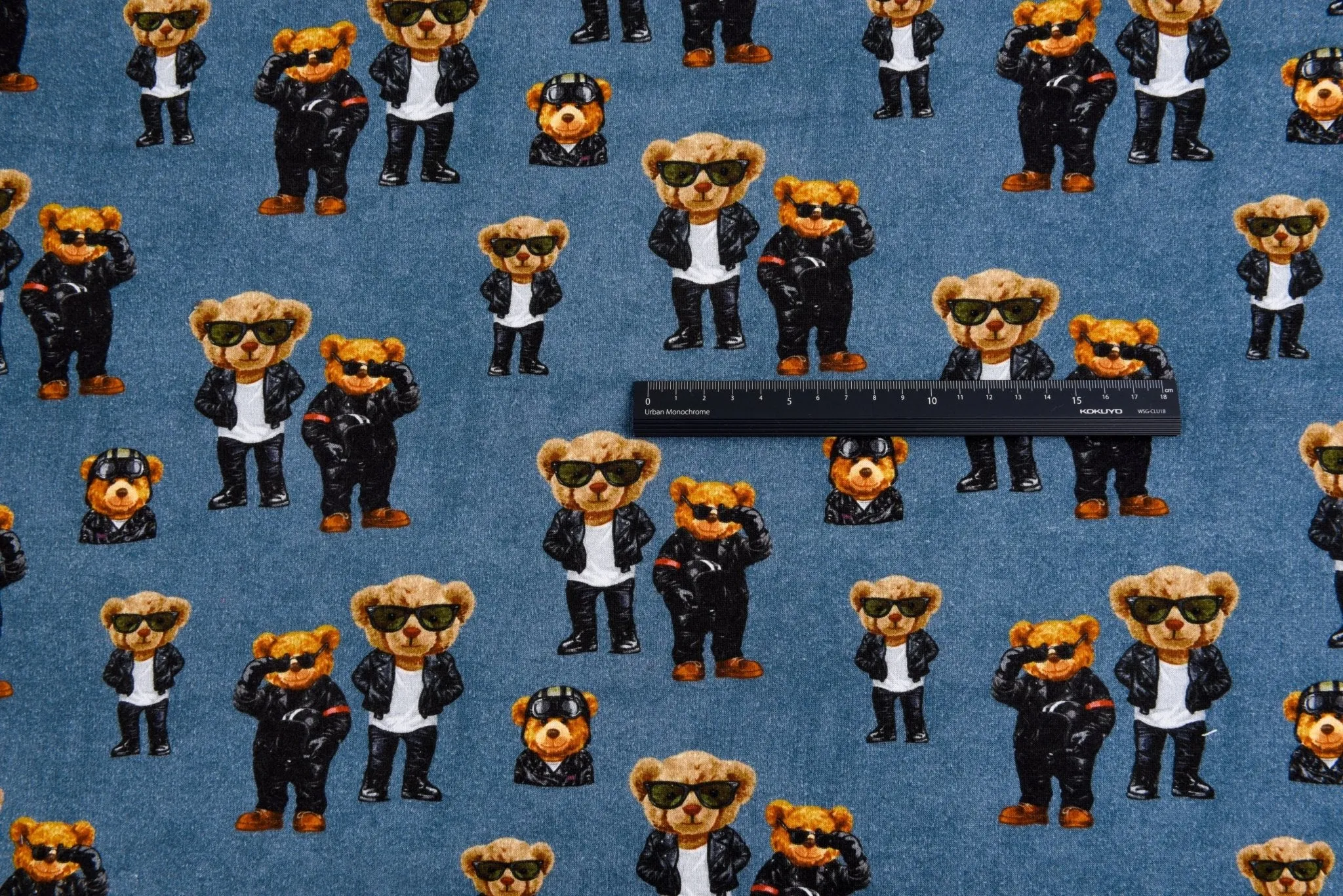 Alpine Fleece Stylish Teddy Bear Print Fabric- 5005