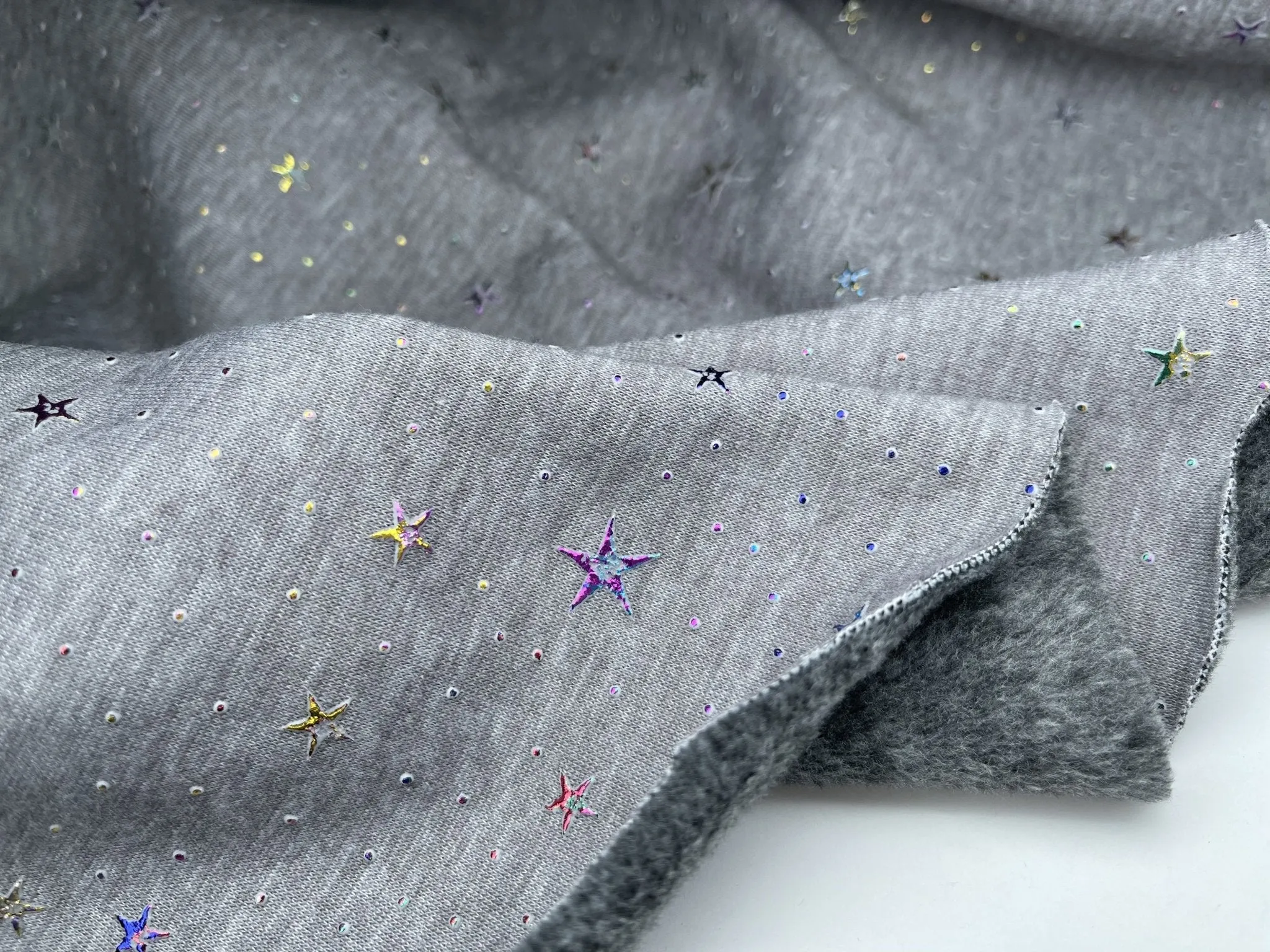 Alpine Fleece with Star Dew Drops Fabric