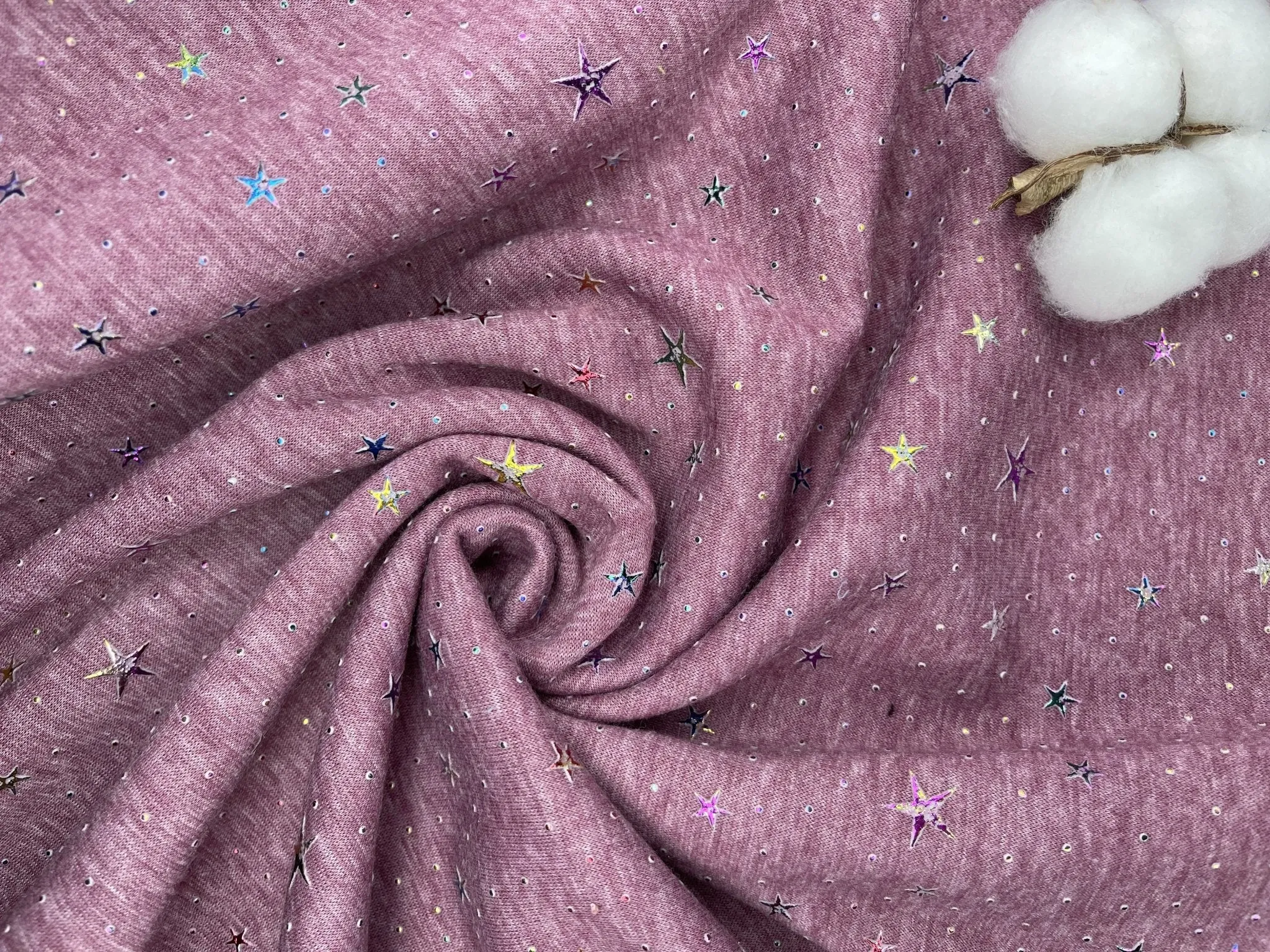 Alpine Fleece with Star Dew Drops Fabric