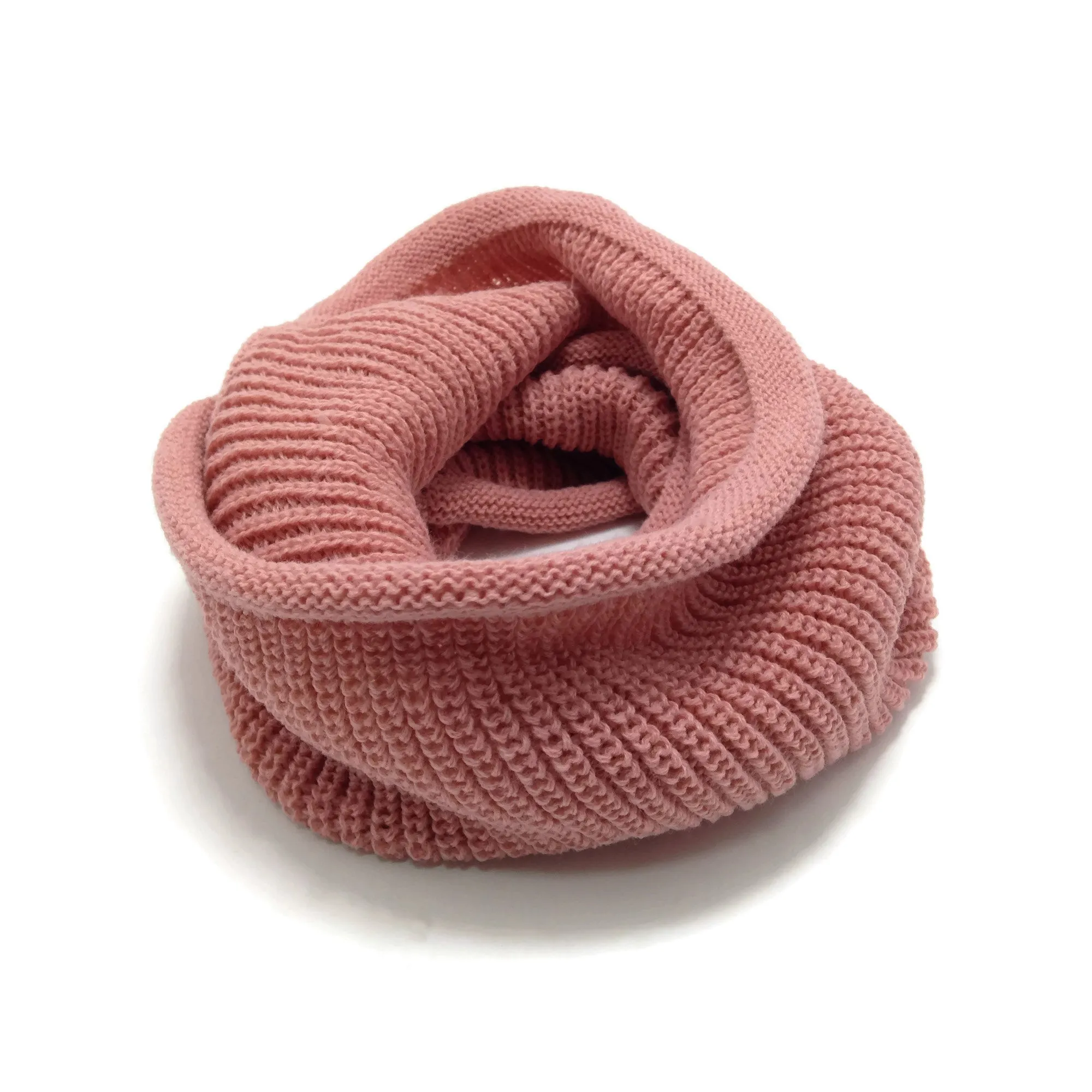 Baby Knit Infinity Scarf Toddler Neck Warmer | Gray Black