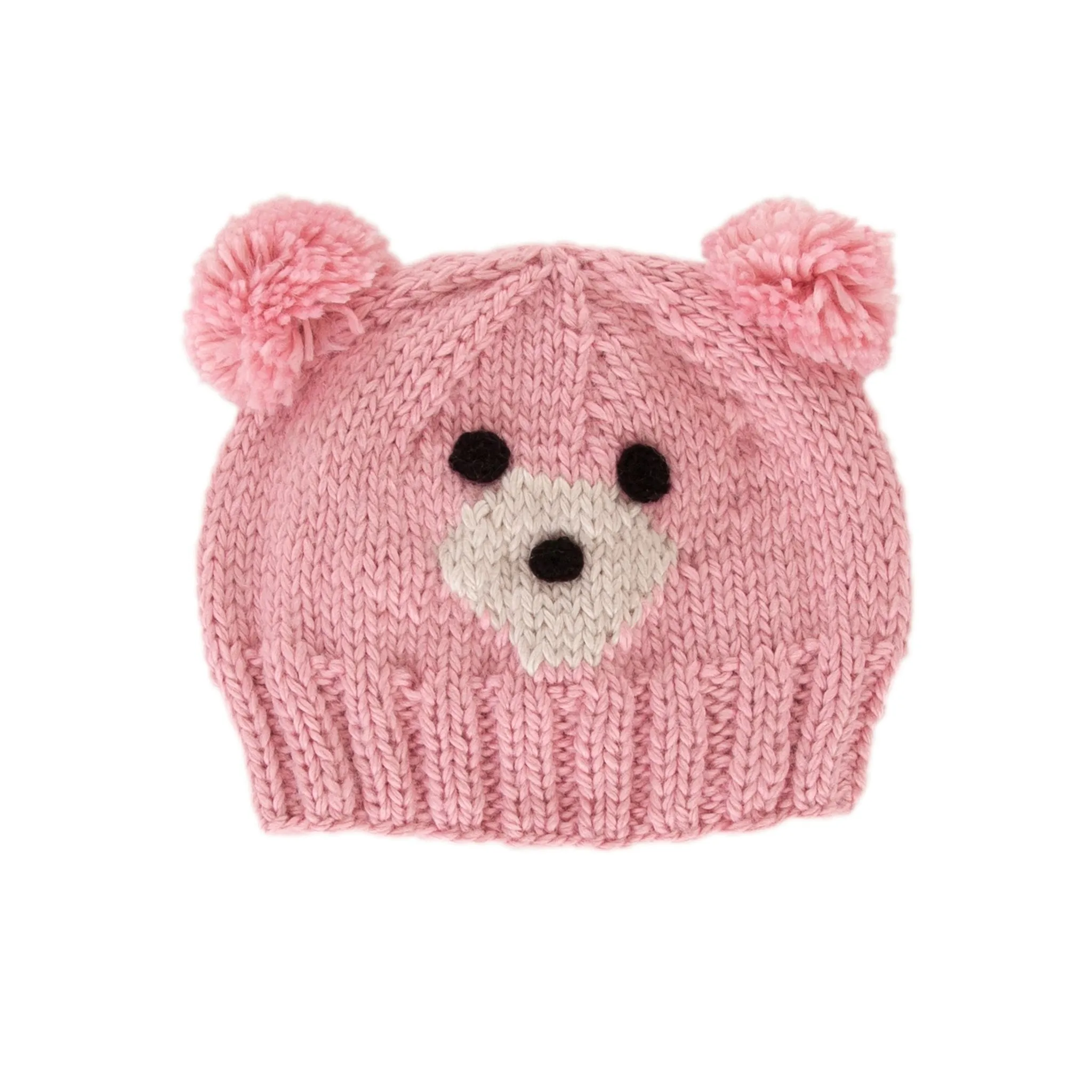 Bear Face Beanie Pink