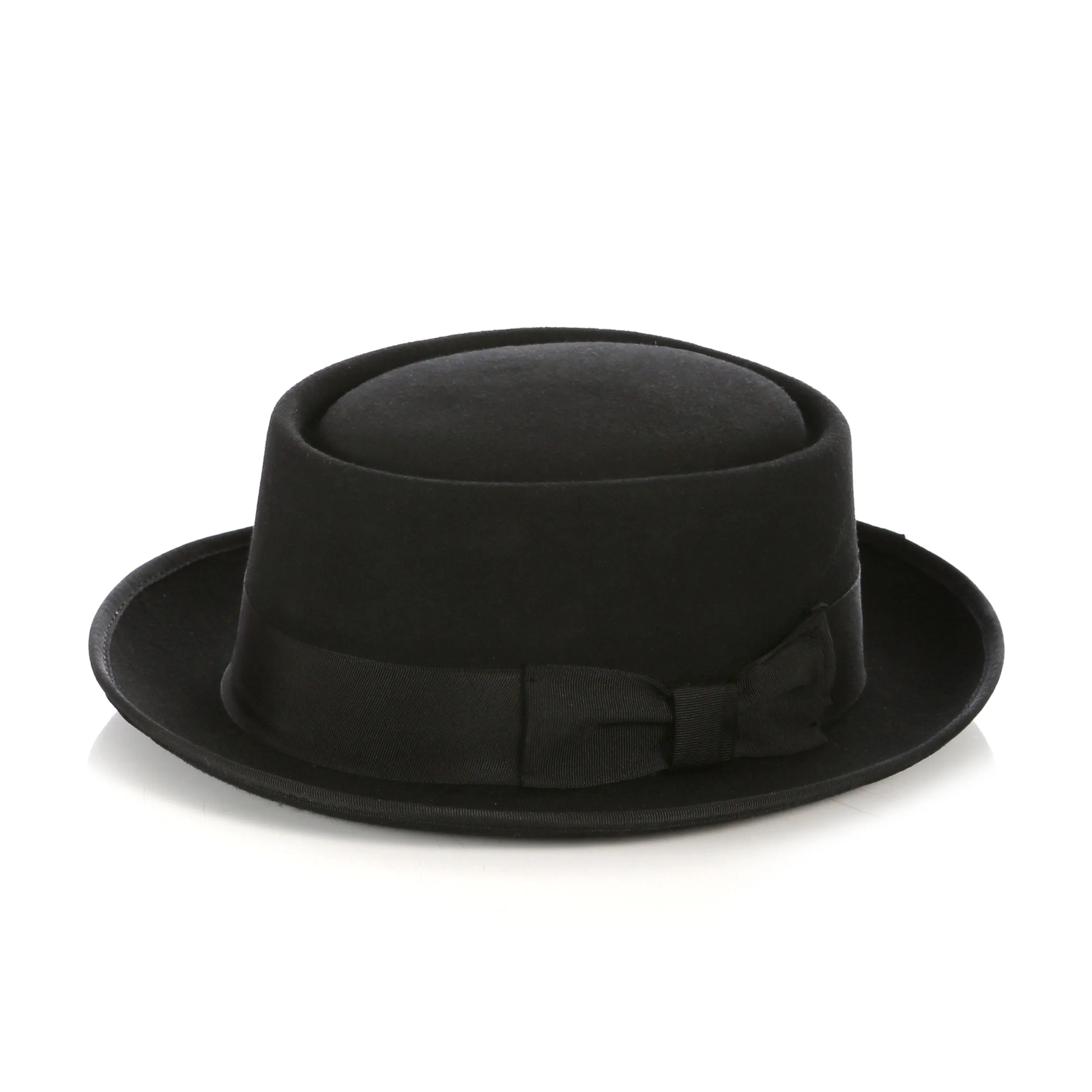 Black Wool Pork Pie Hat