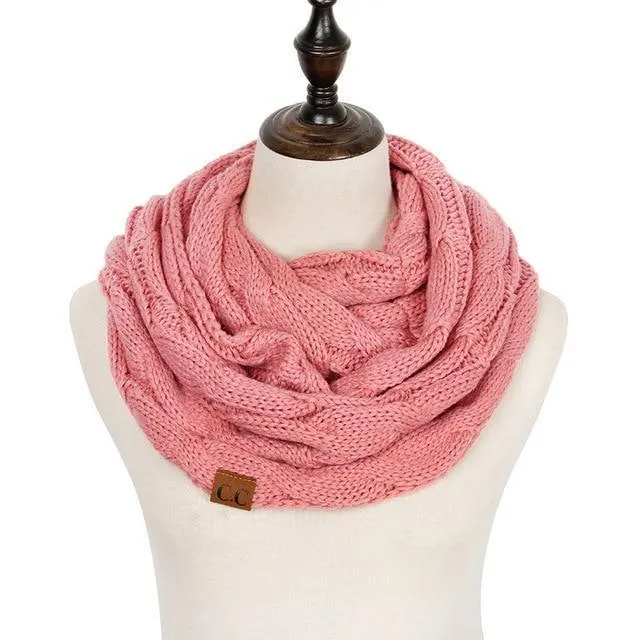 Cable Knit Infinity Scarf