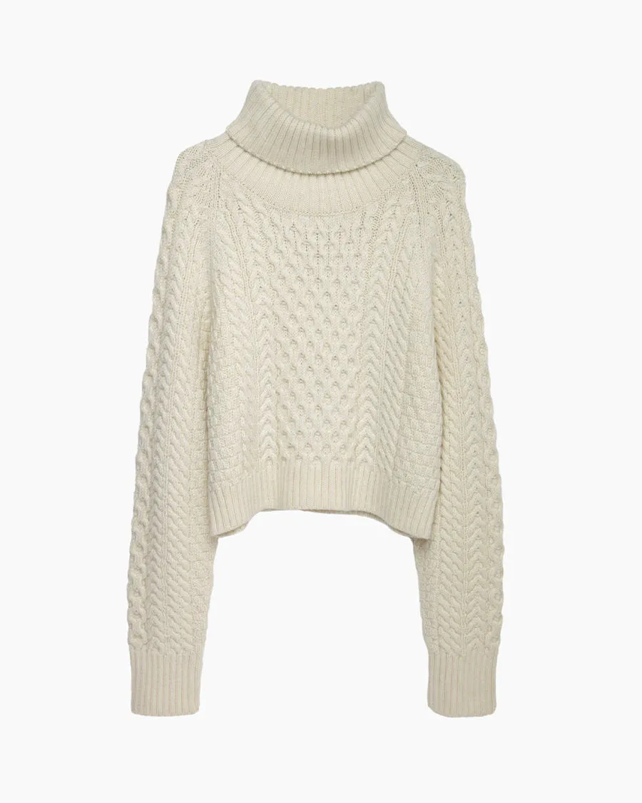 Carrine Cropped Turtleneck