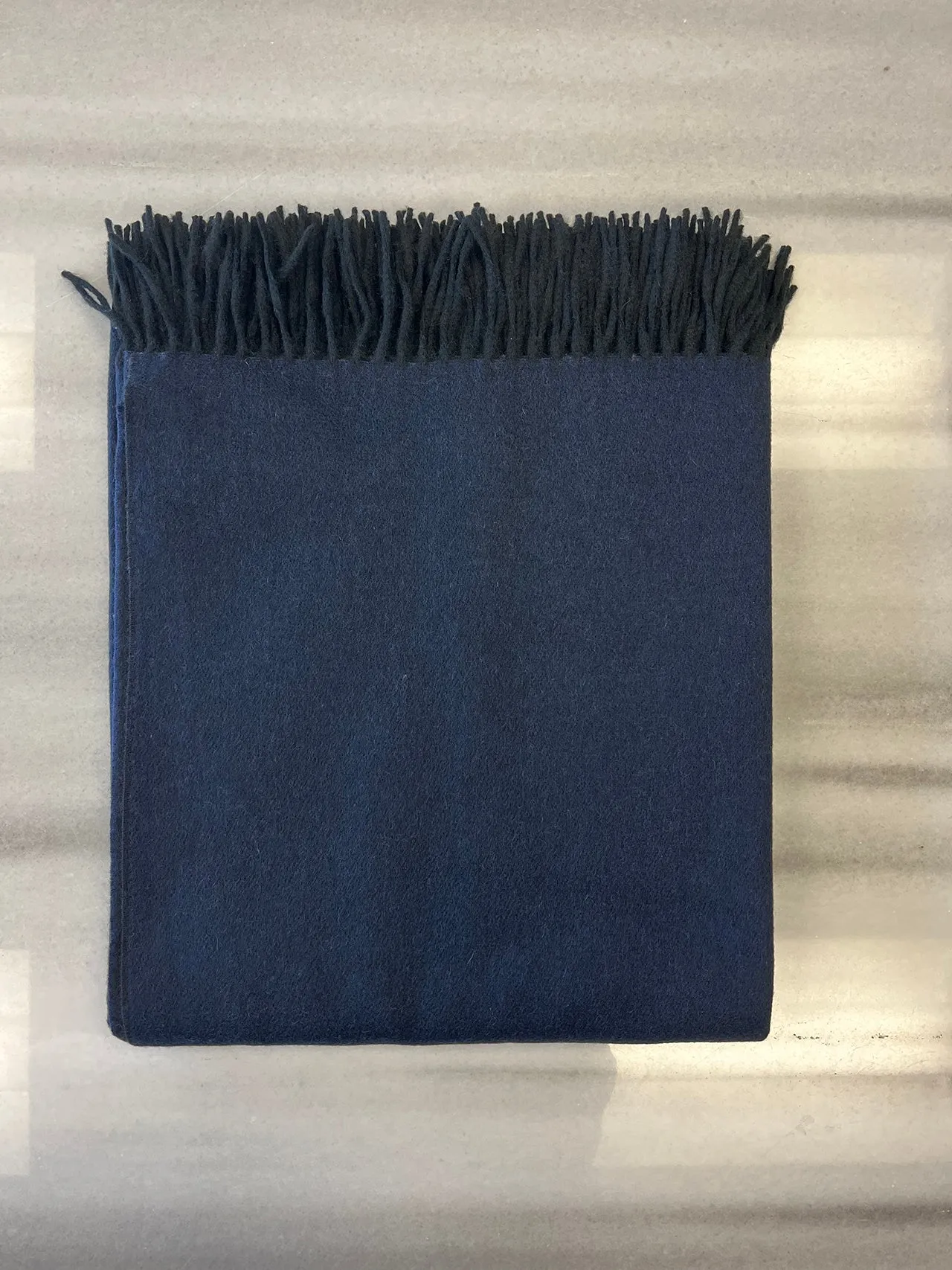 Cashmere Throw in Navy