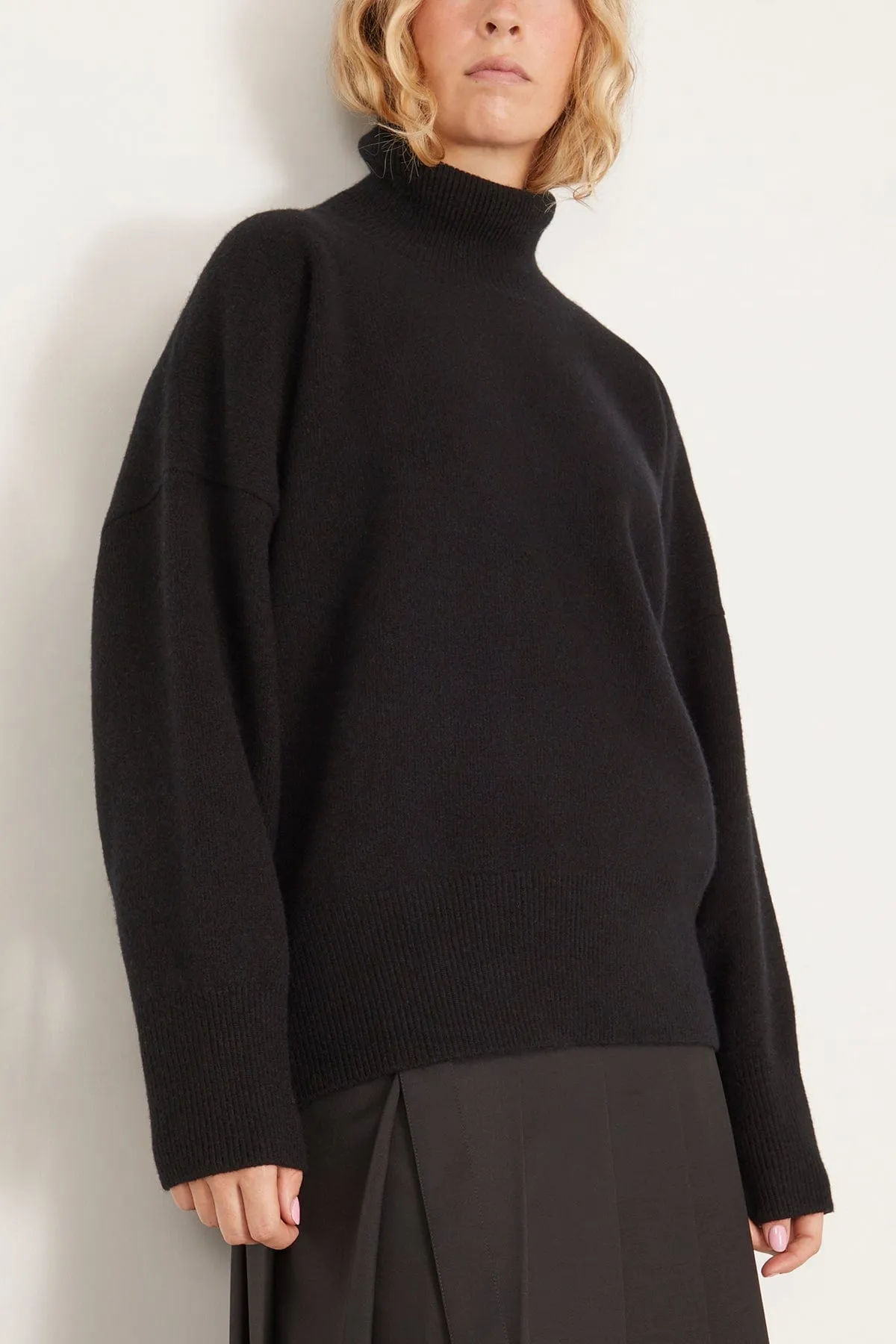 Classic Turtleneck Jumper in Black