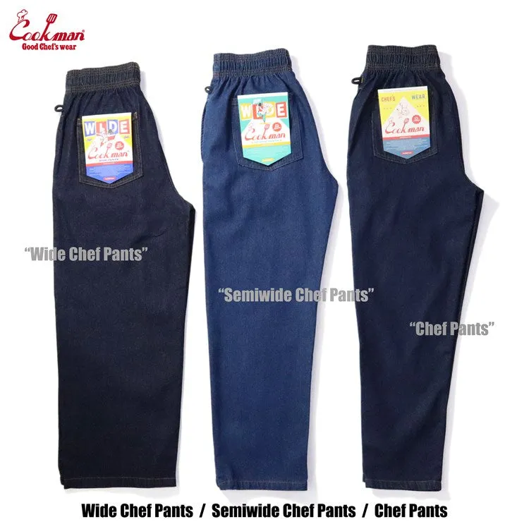 Cookman Chef Pants Semiwide- Denim : Navy