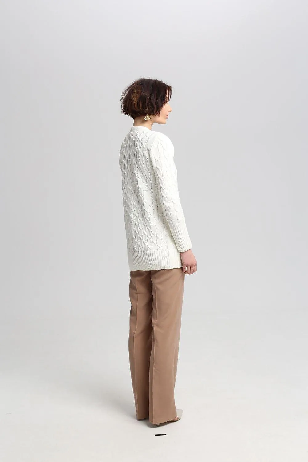 Crested Elegance Longline Cardigan by MKM