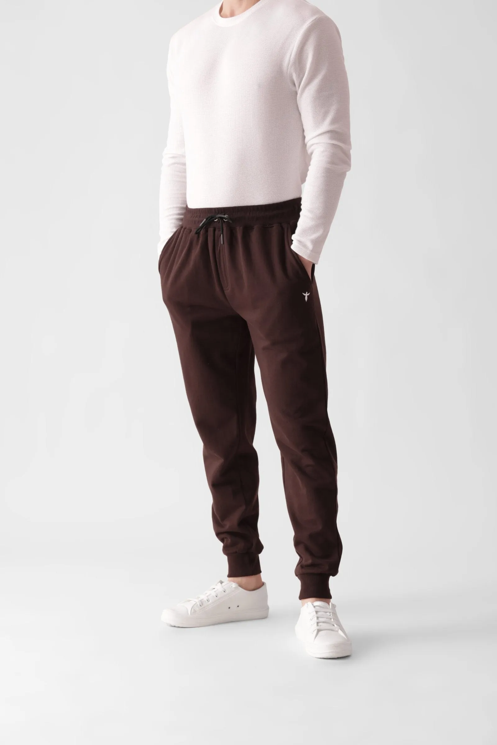 Dark Brown Joggers For Men