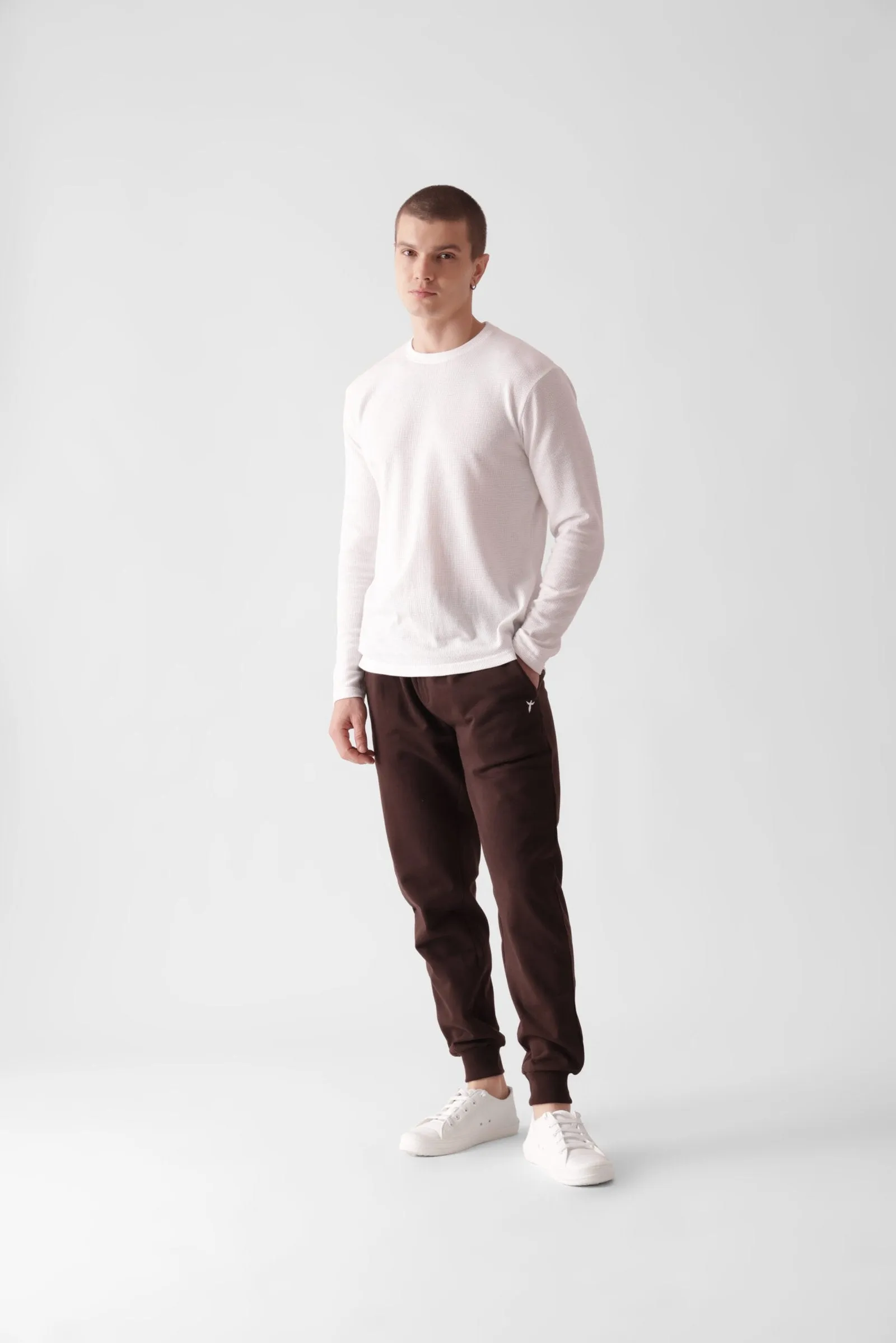 Dark Brown Joggers For Men