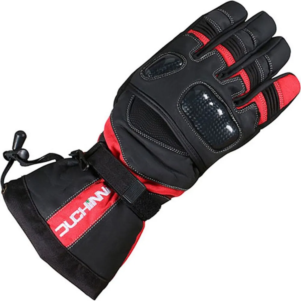 Duchinni Yukon Leather / Textile Gloves Black / Red