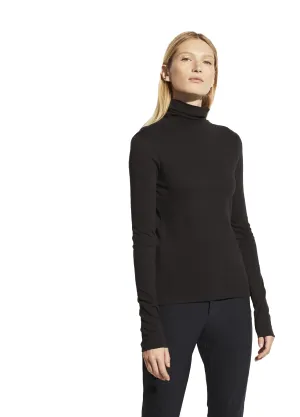 Essential Long Sleeve Turtleneck - Black