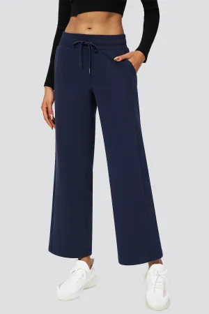 Fleece-Lined Sweatpants | Wide-Leg Casual Pants with Drawstrings and Pockets