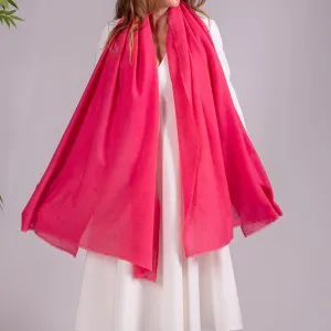 French Rose Gossamer Cashmere Shawl