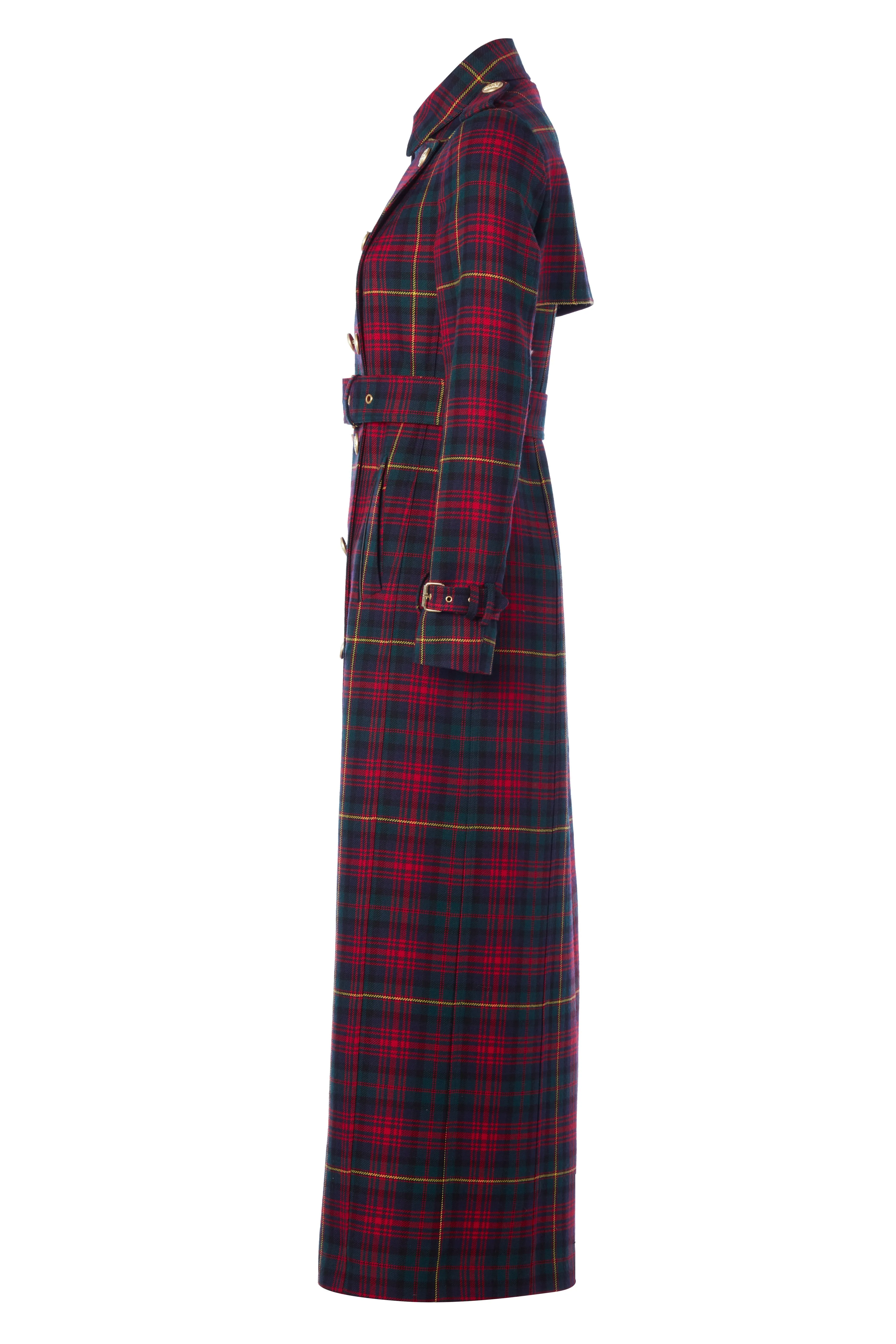 Full Length Marlborough Trench Coat (Logan Tartan)