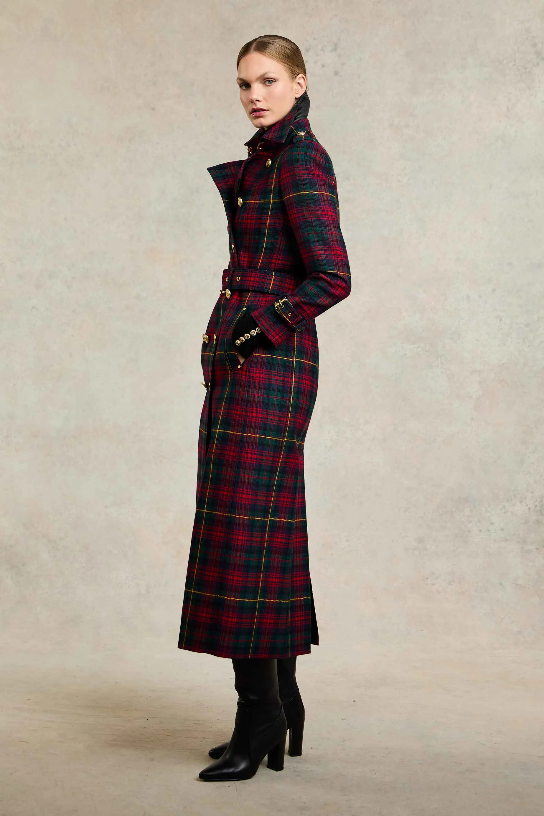 Full Length Marlborough Trench Coat (Logan Tartan)