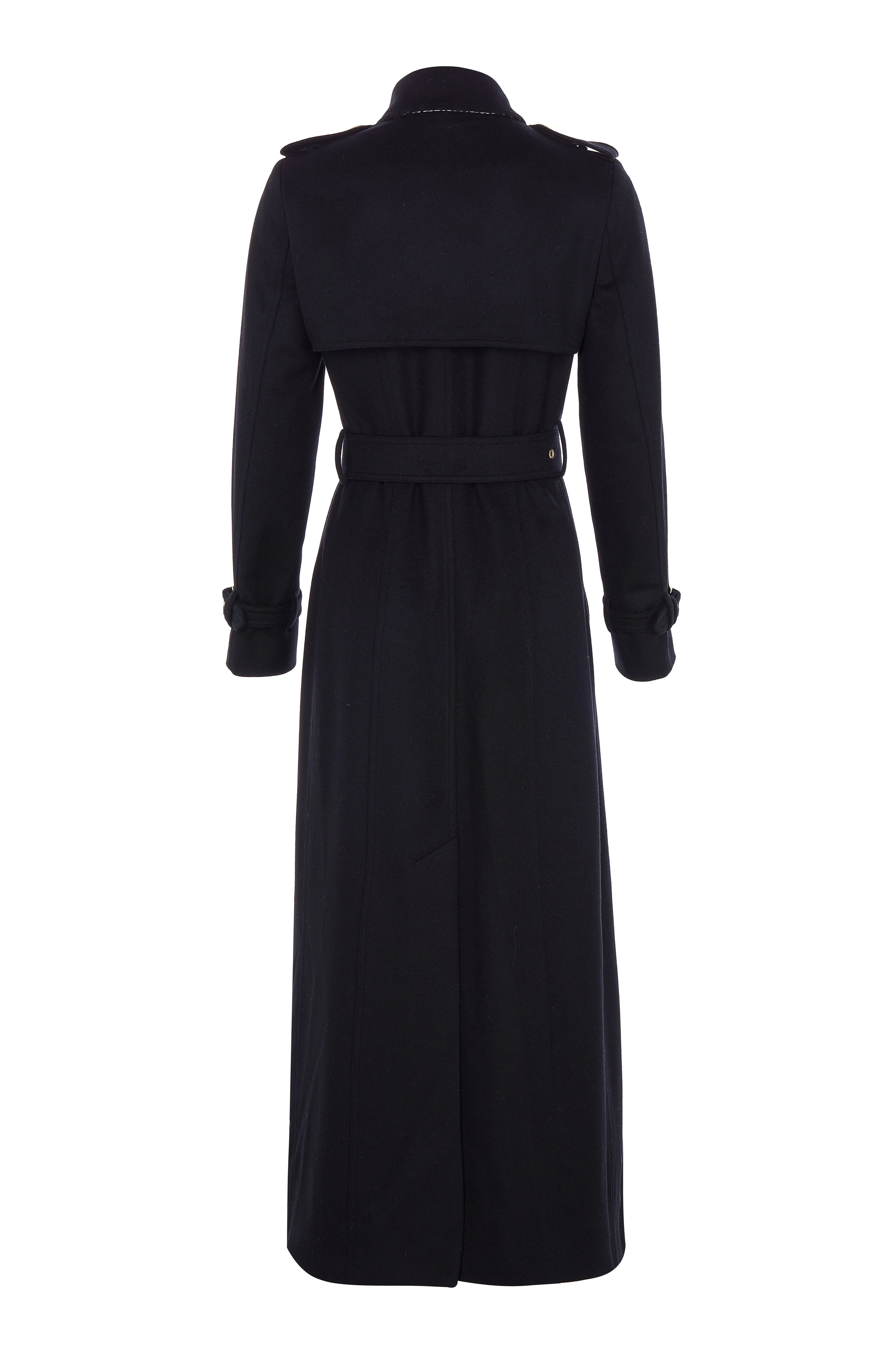 Full Length Marlborough Trench Coat (Soft Black)