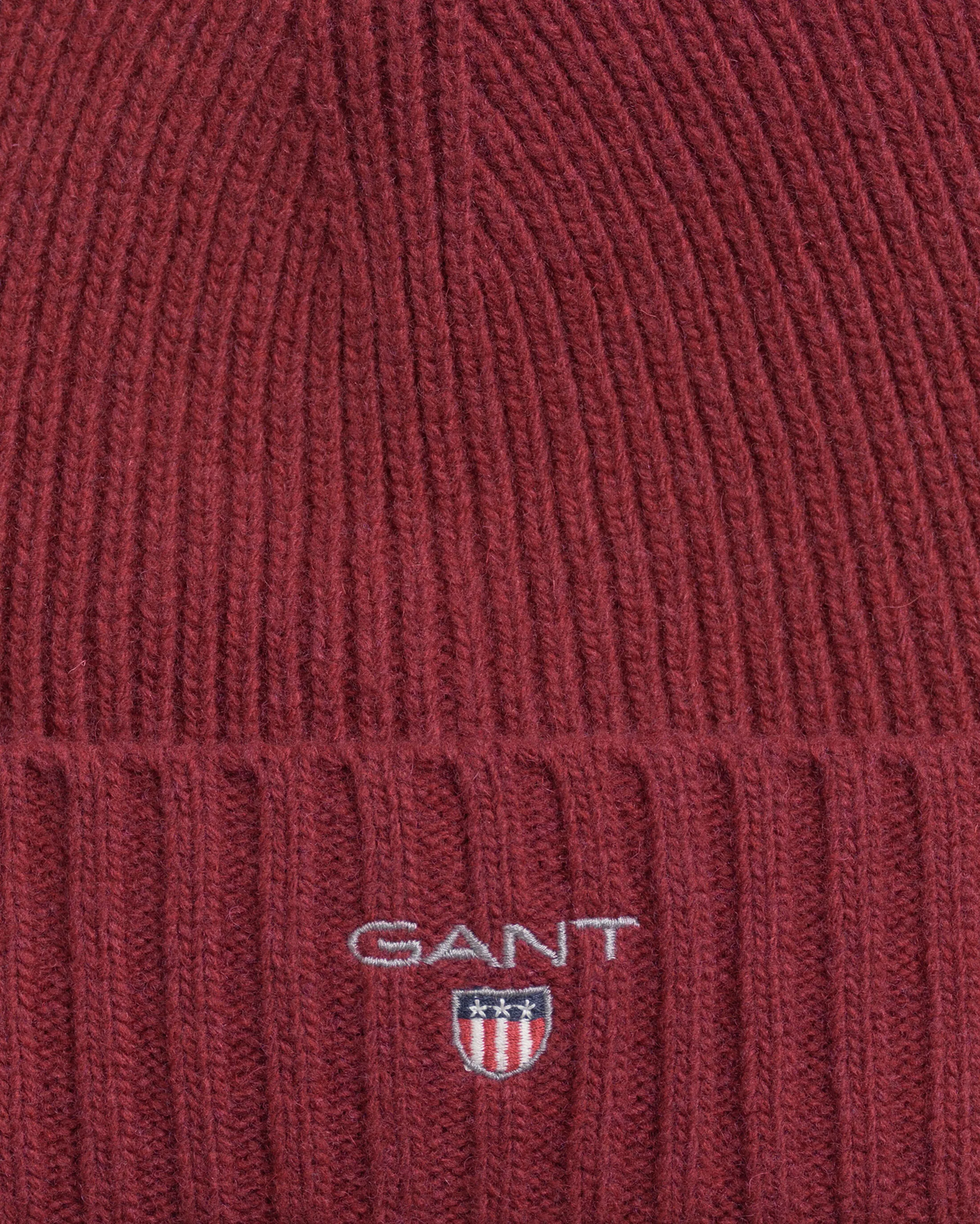 GANT - Unisex Wool-Lined Beanie, Plumped Red