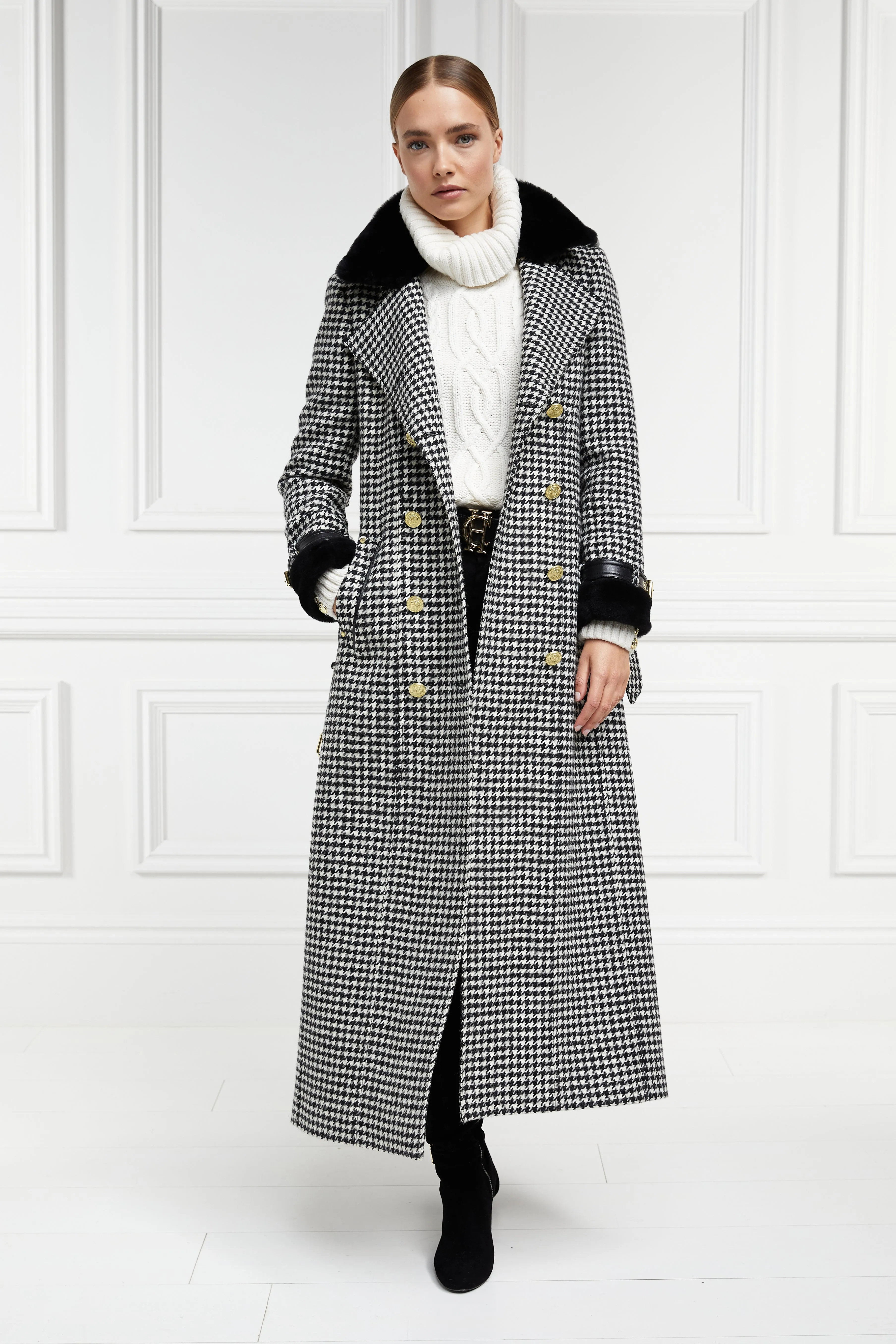 Gold Label Trench (Houndstooth)