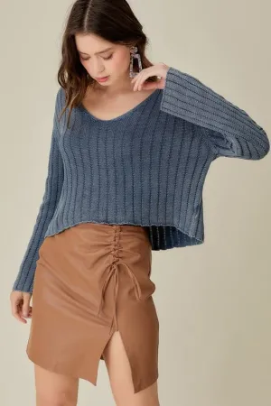 Gwen V Neck Crop Sweater