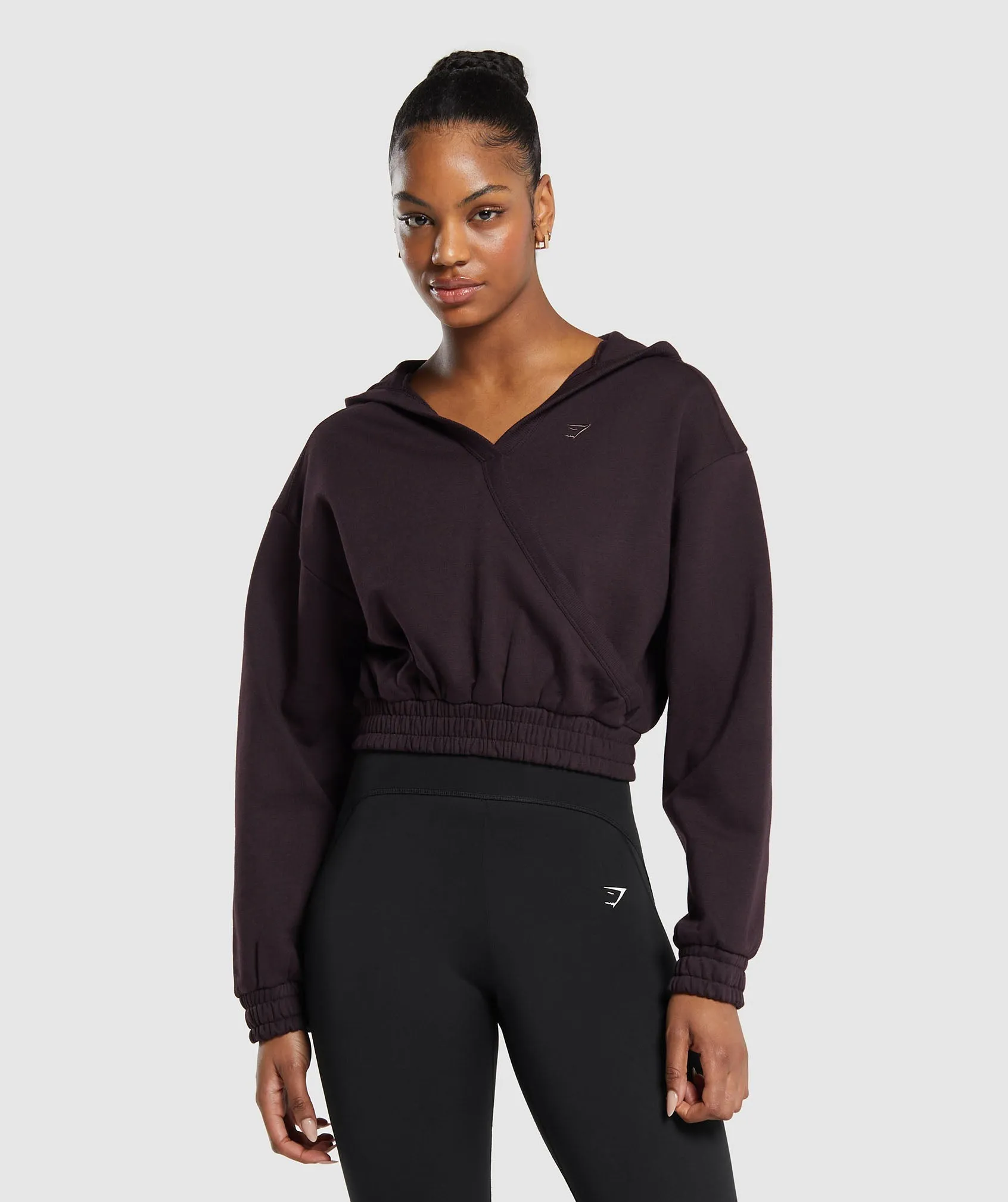 Gymshark Rest Day Midi Pullover - Plum Brown