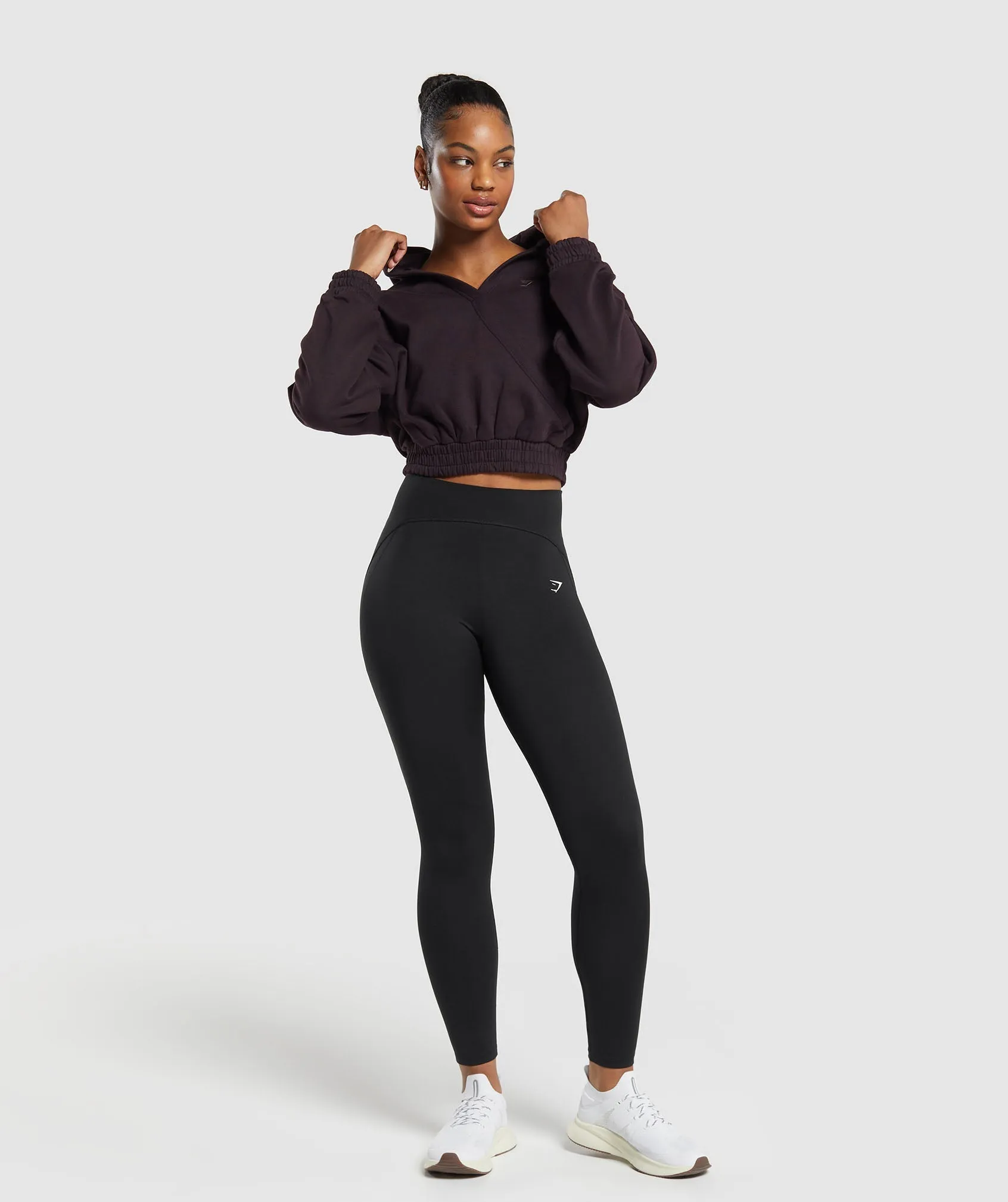 Gymshark Rest Day Midi Pullover - Plum Brown