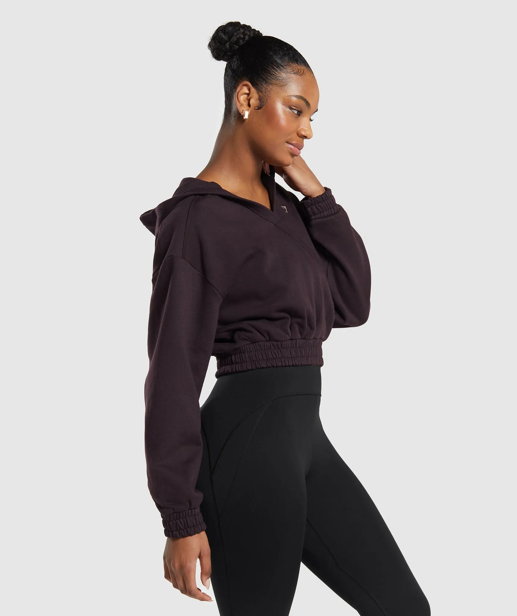 Gymshark Rest Day Midi Pullover - Plum Brown