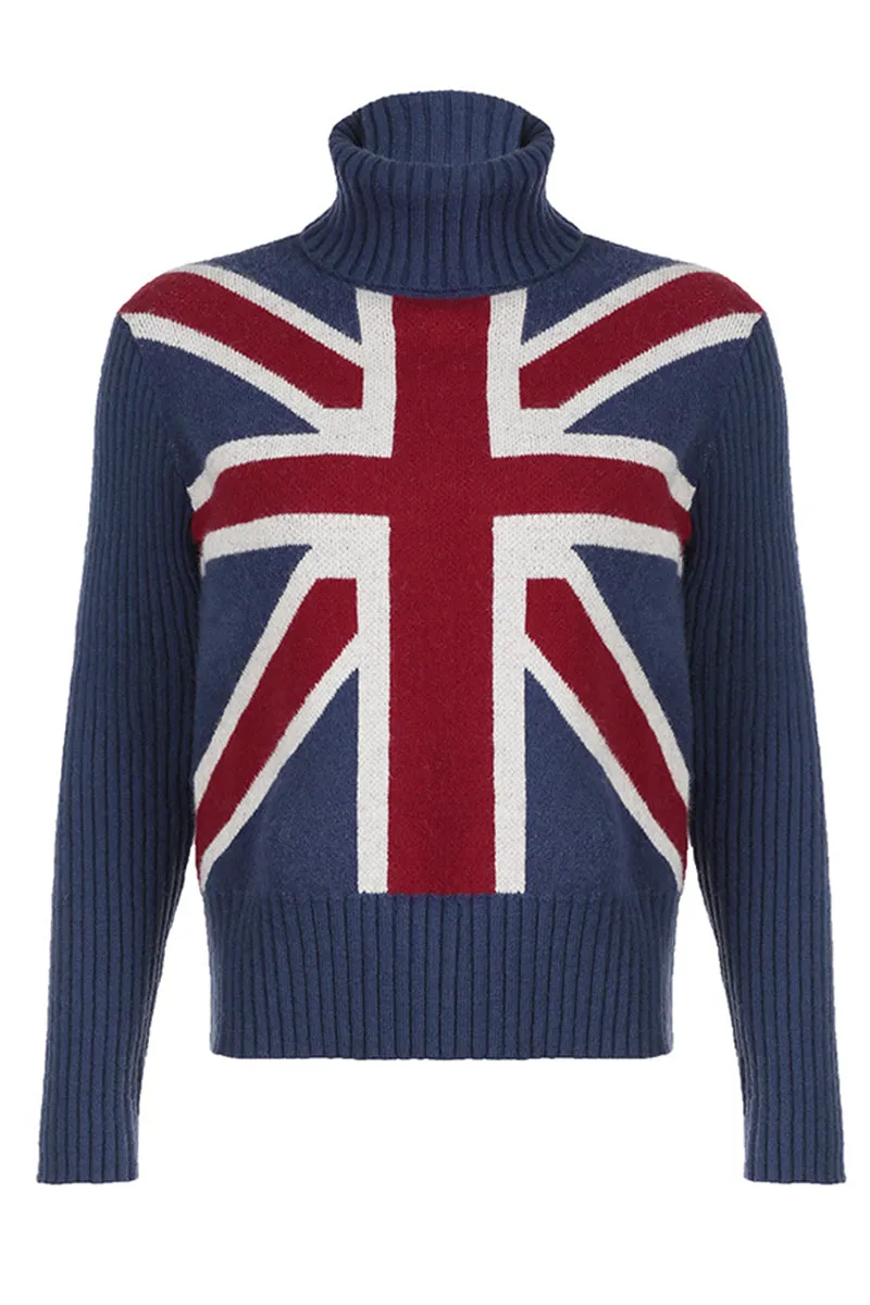 HWT1210 Union Jack Statement Sweater