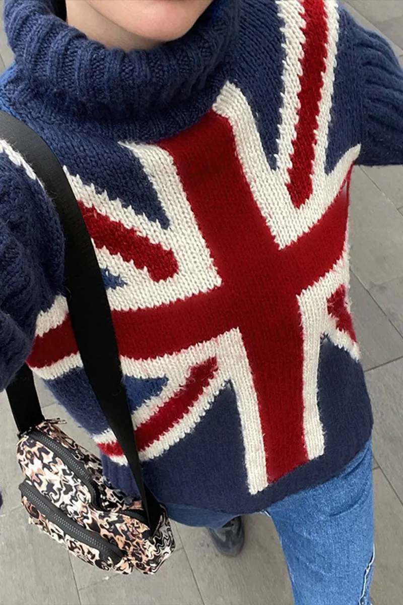 HWT1210 Union Jack Statement Sweater