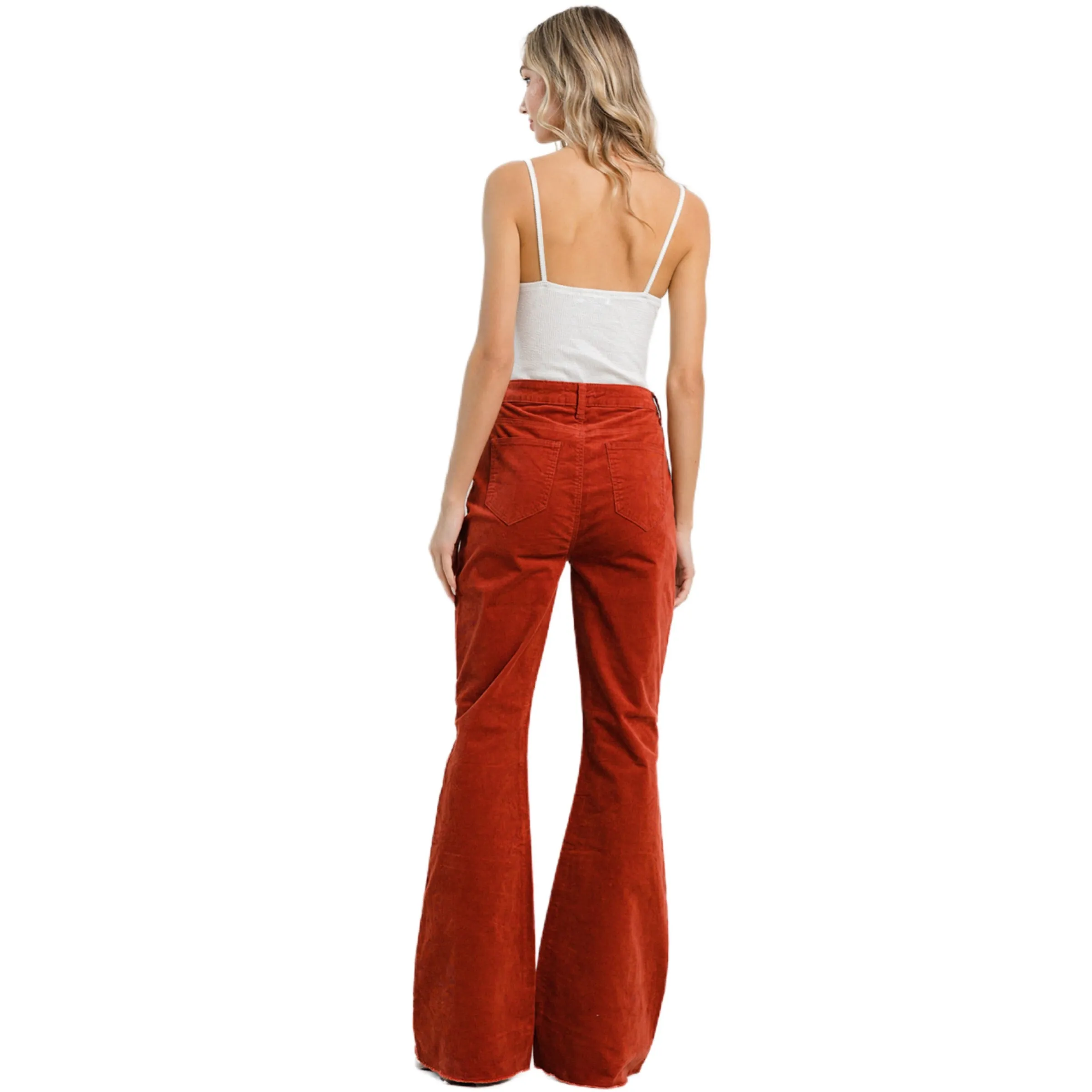 Jelly Jeans Red Rust Corduroy Flare  Size 1, 3, 5, 7, 9, 11, 13