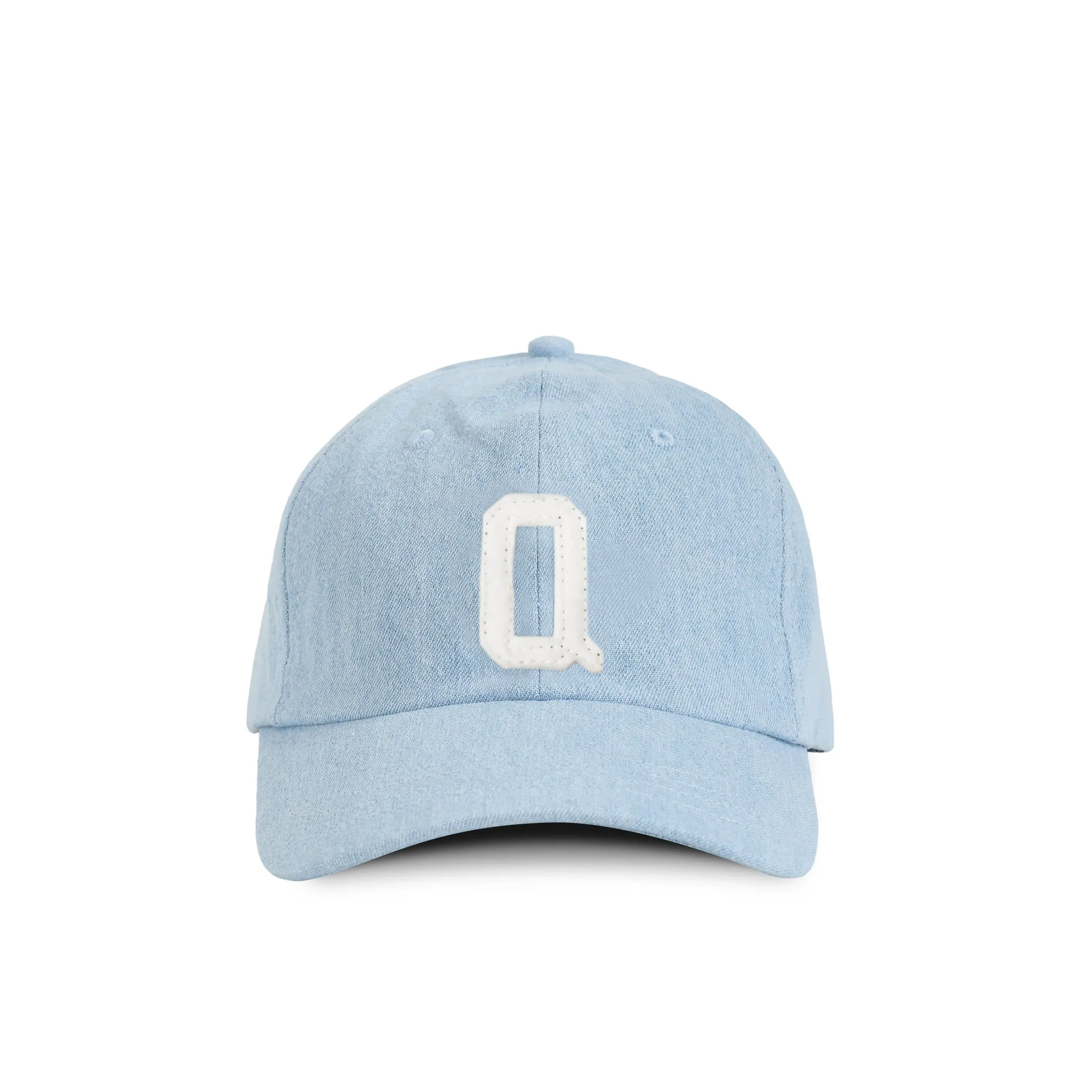 Kids Letter Q Baseball Hat Denim