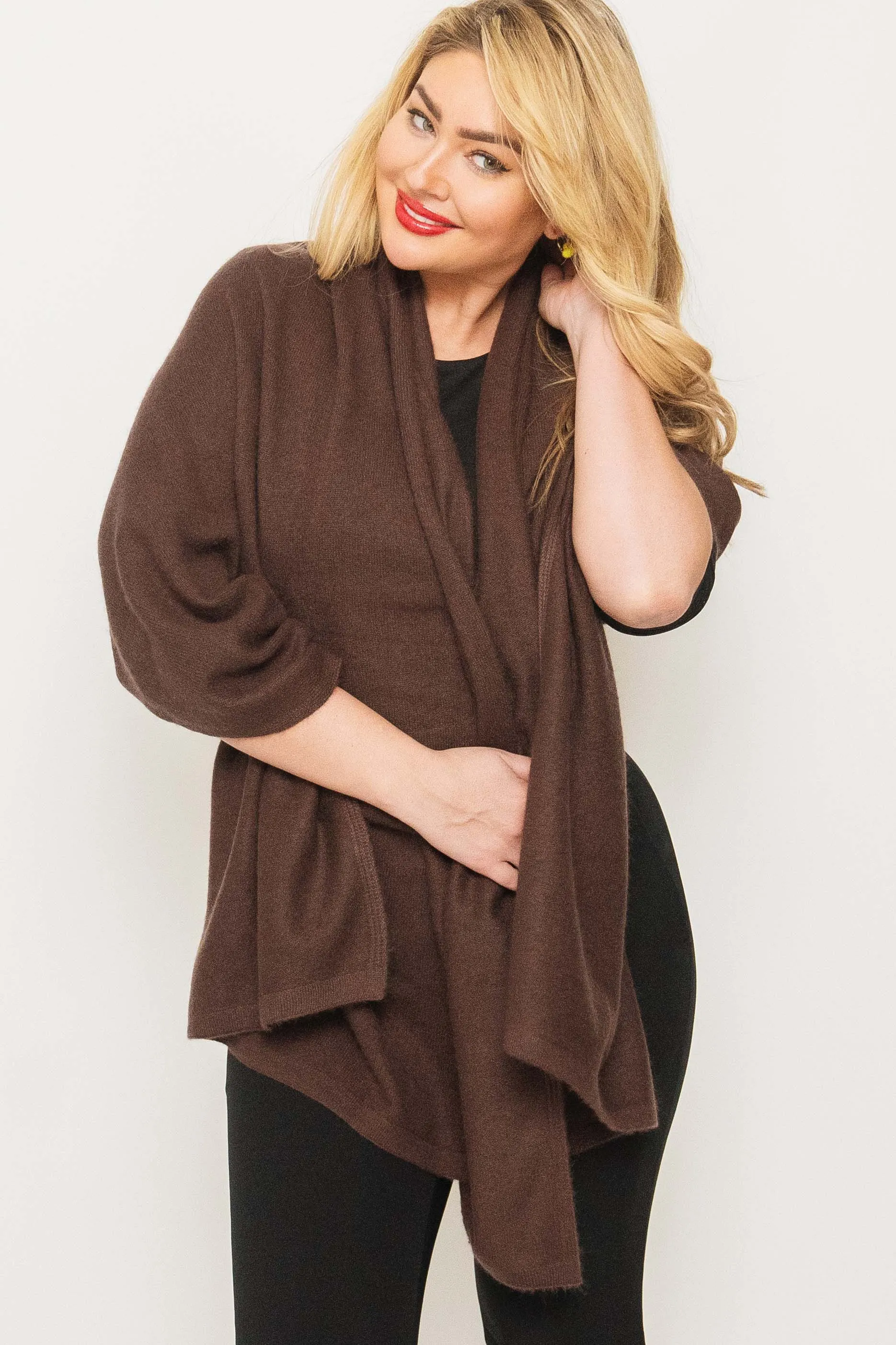 Luxurious Knitted Cashmere Shawl -  Winter Sale 50% Off - At checkout use code Winter50%