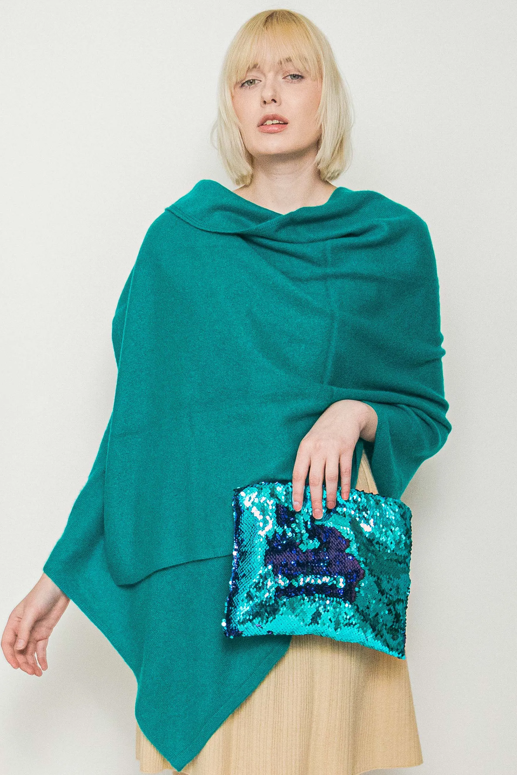 Luxurious Knitted Cashmere Shawl -  Winter Sale 50% Off - At checkout use code Winter50%