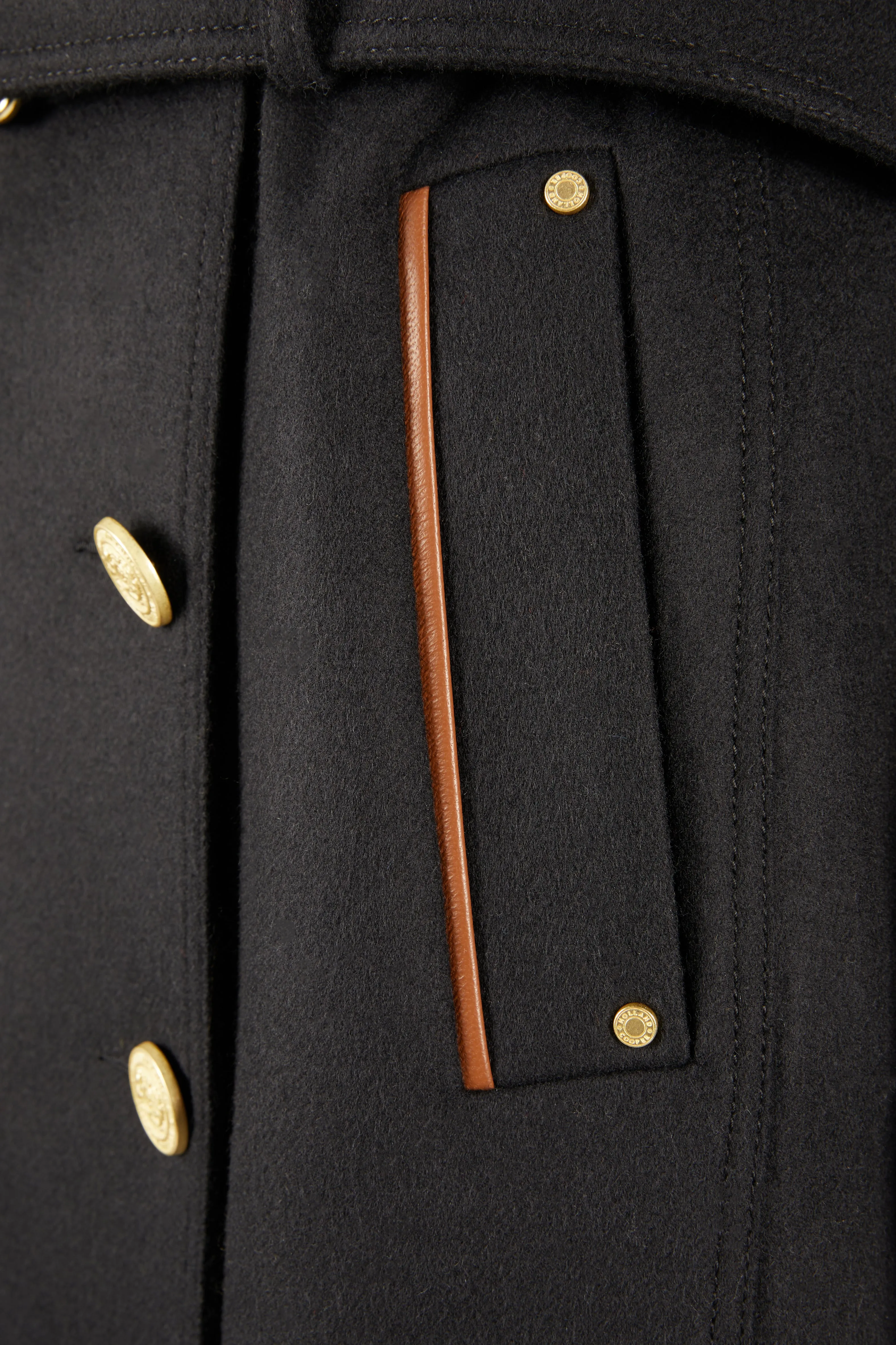 Marlborough Trench Coat (Soft Black Tan)