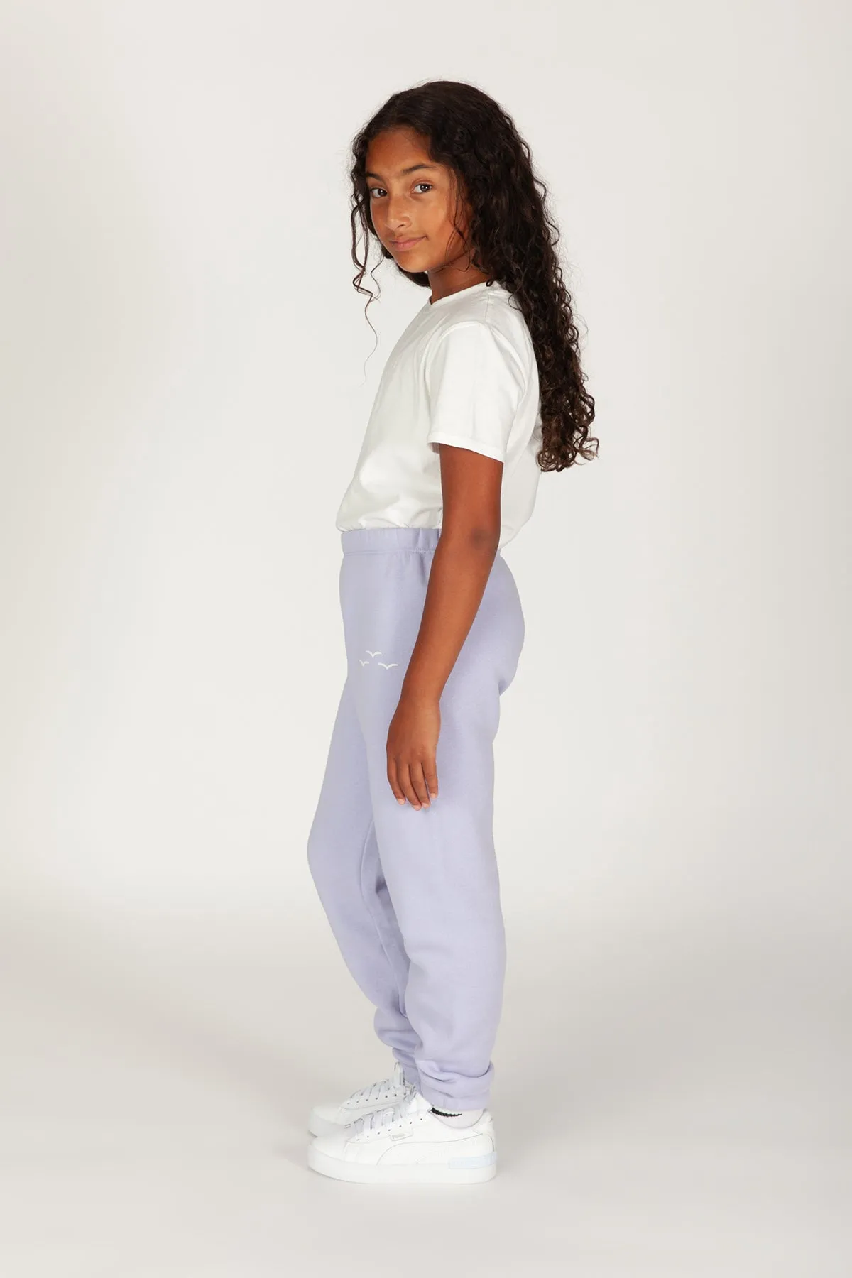 Niki Kids fleece sweatpants in lavender