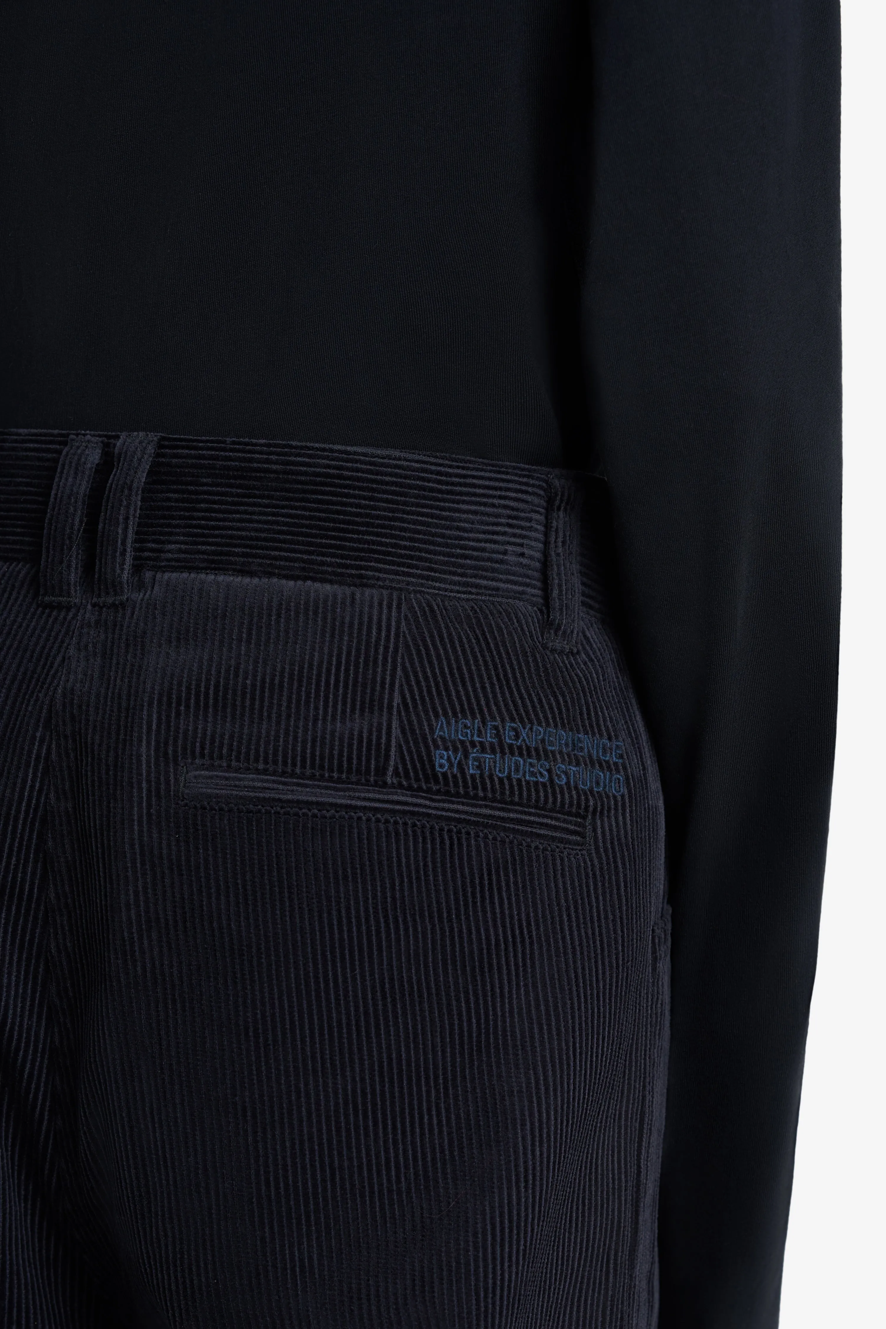 PATCH CORDUROY PANTS BLACK