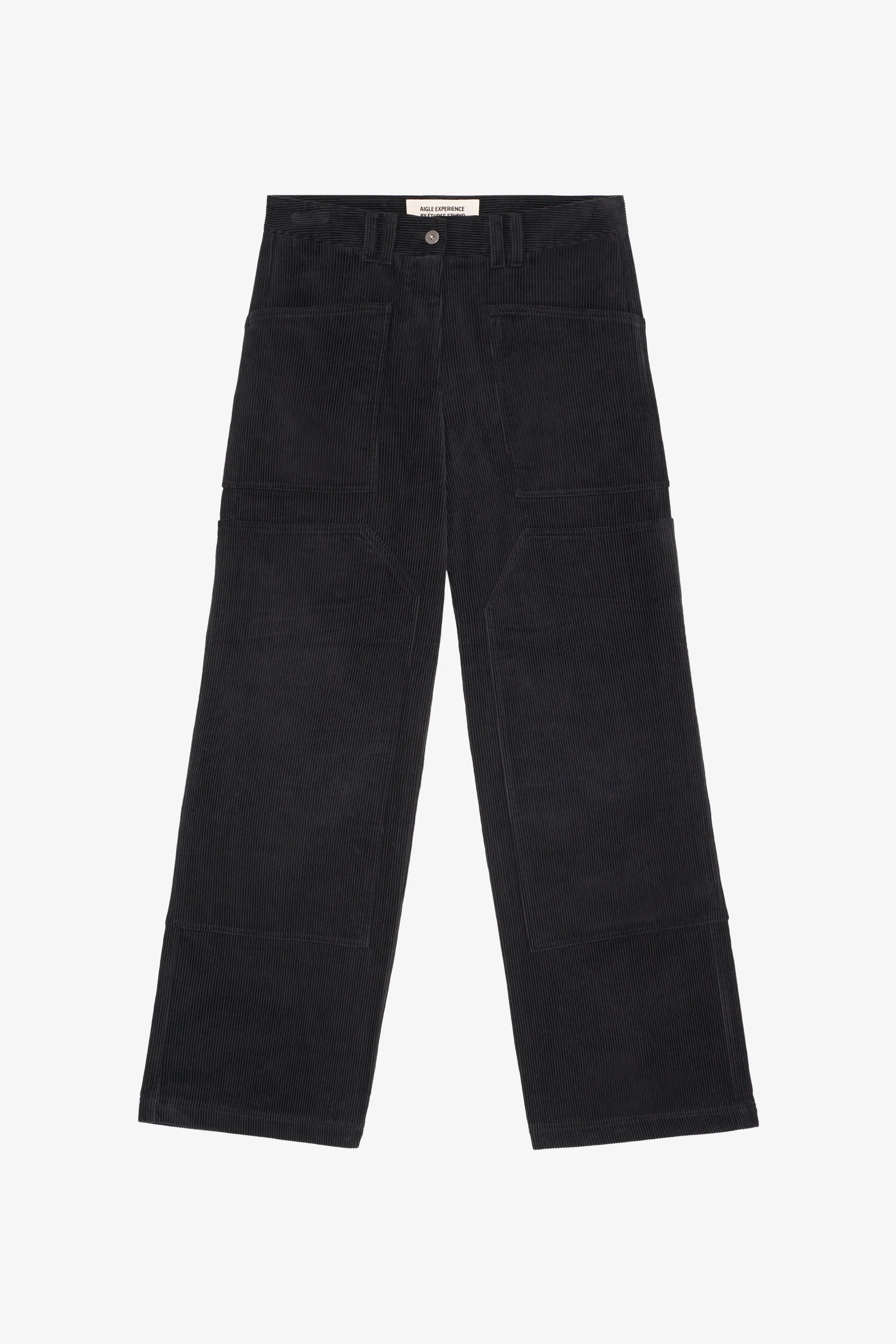 PATCH CORDUROY PANTS BLACK