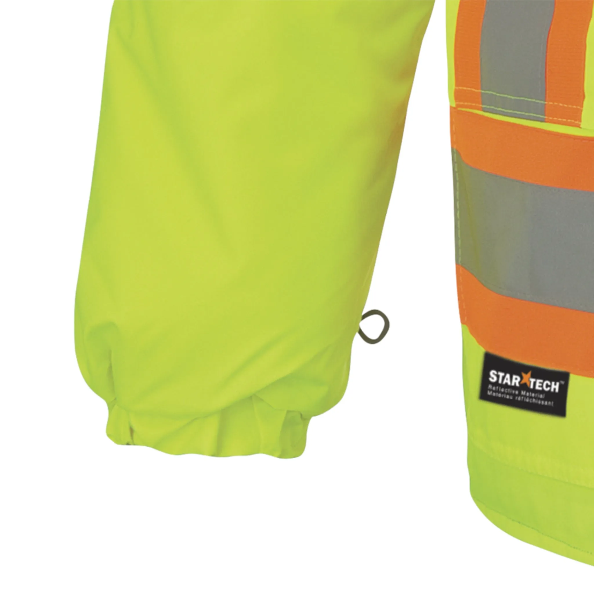 Pioneer Men's Hi Vis 6-in-1 Winter Work Bomber, CSA Certified, Reflective Stripes, Water & Windproof, 300D Poly, Versatile Safety | Sizes XS-5XL