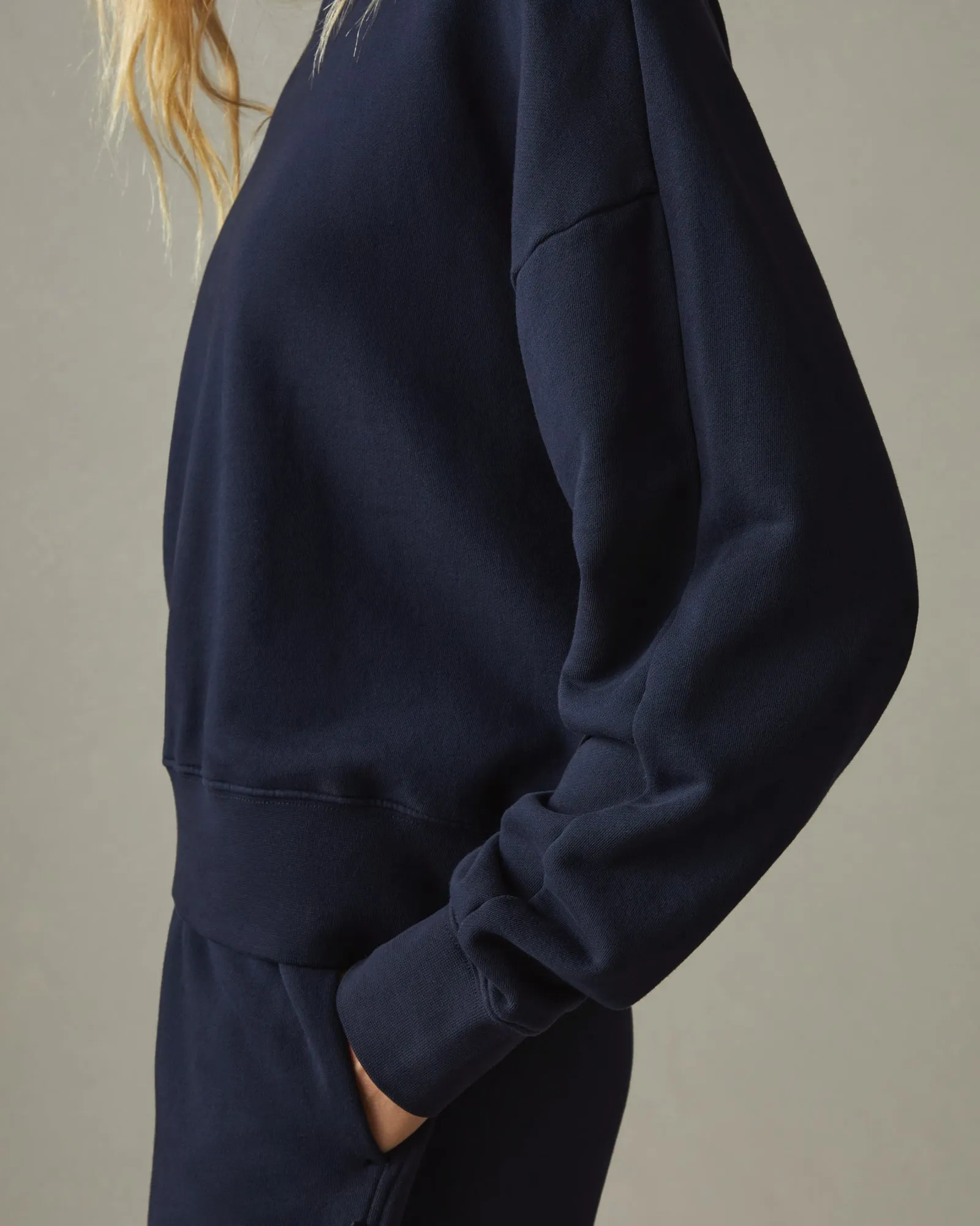 Premium Midweight Oversized Crew - Dress Navy